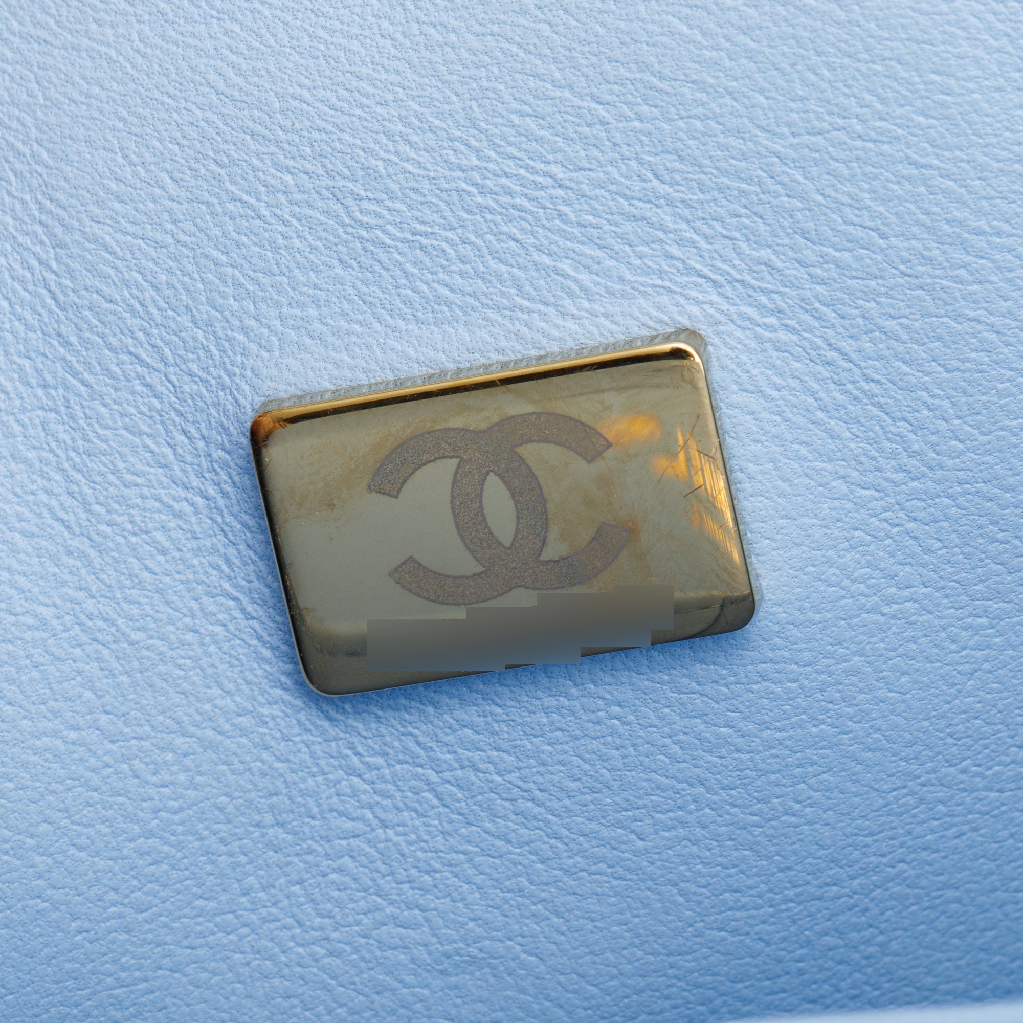 Chanel Light Blue Quilted Caviar Leather Classic Medium Double Flap Bag w/ Box