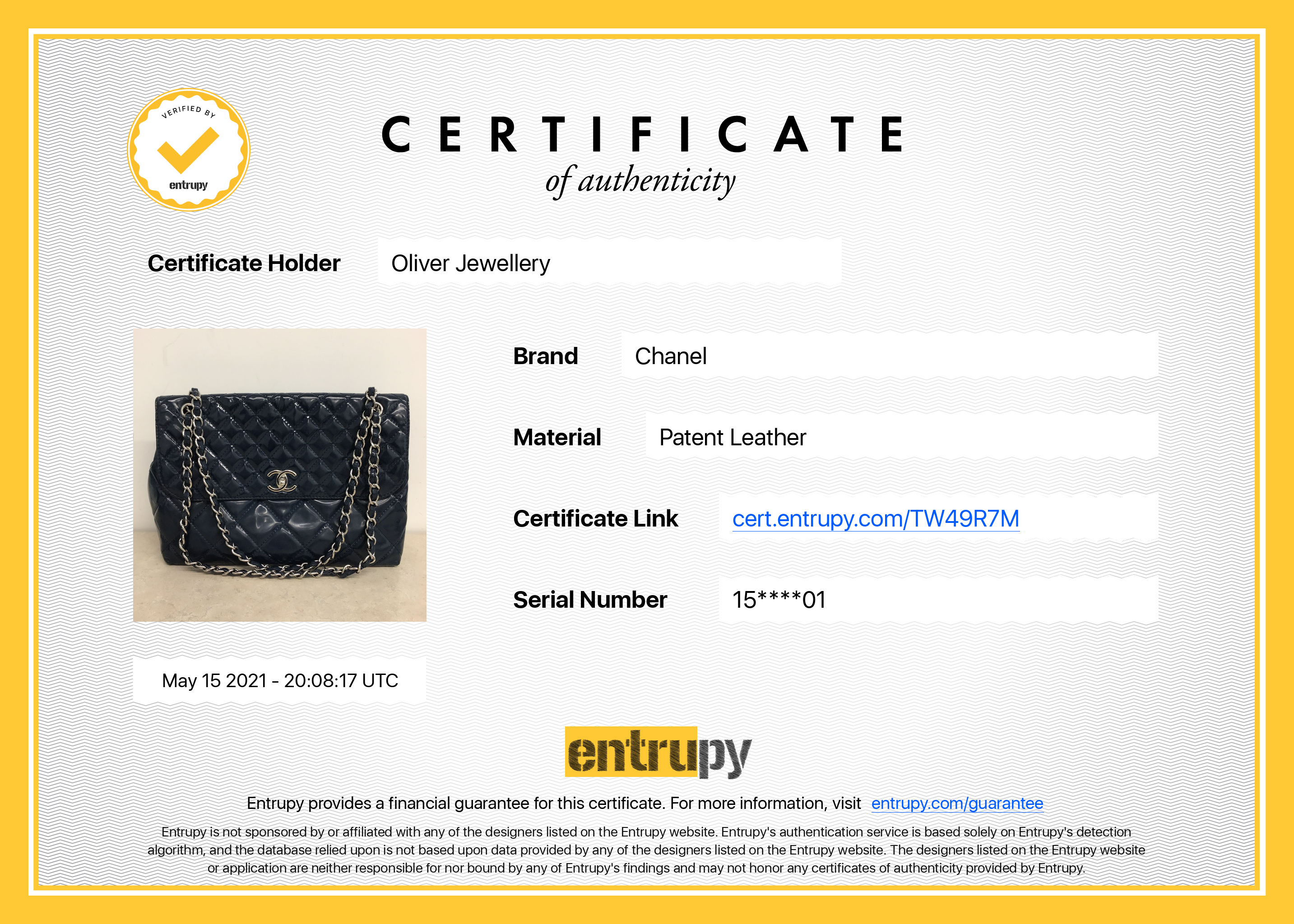 Chanel Maxi In The Business Patent Flap Bag