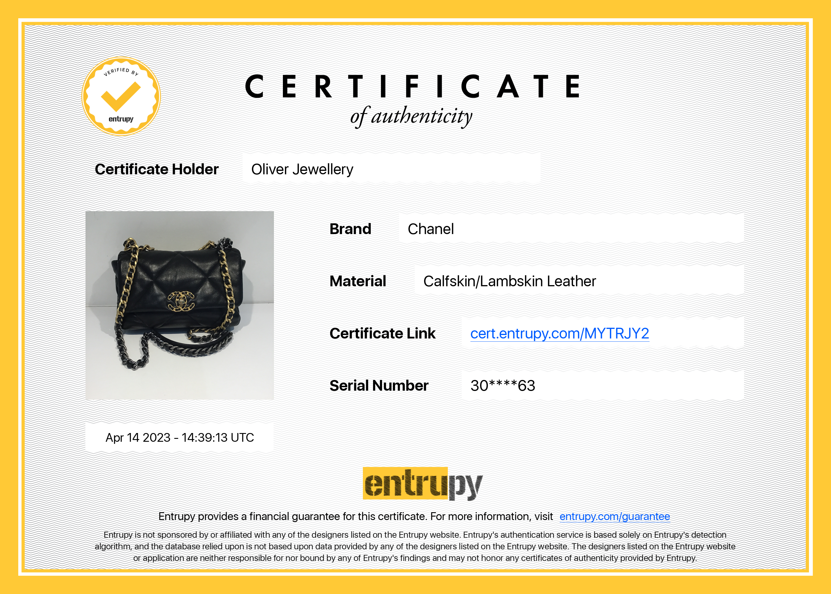 Chanel Medium 19 Flap Bag