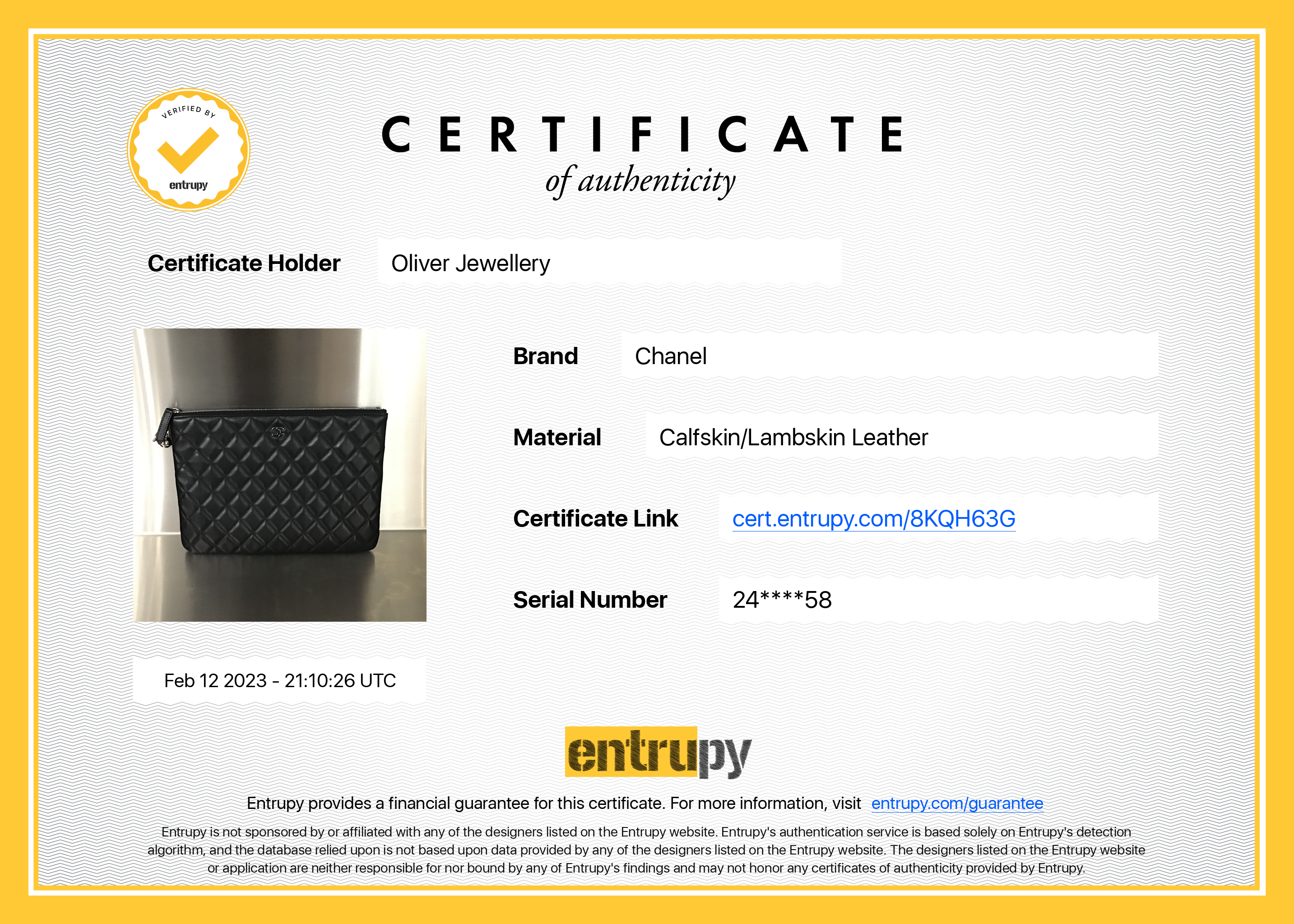 Chanel Medium O-Case Clutch with Cosmo Charm w/ Box & Authenticity Card