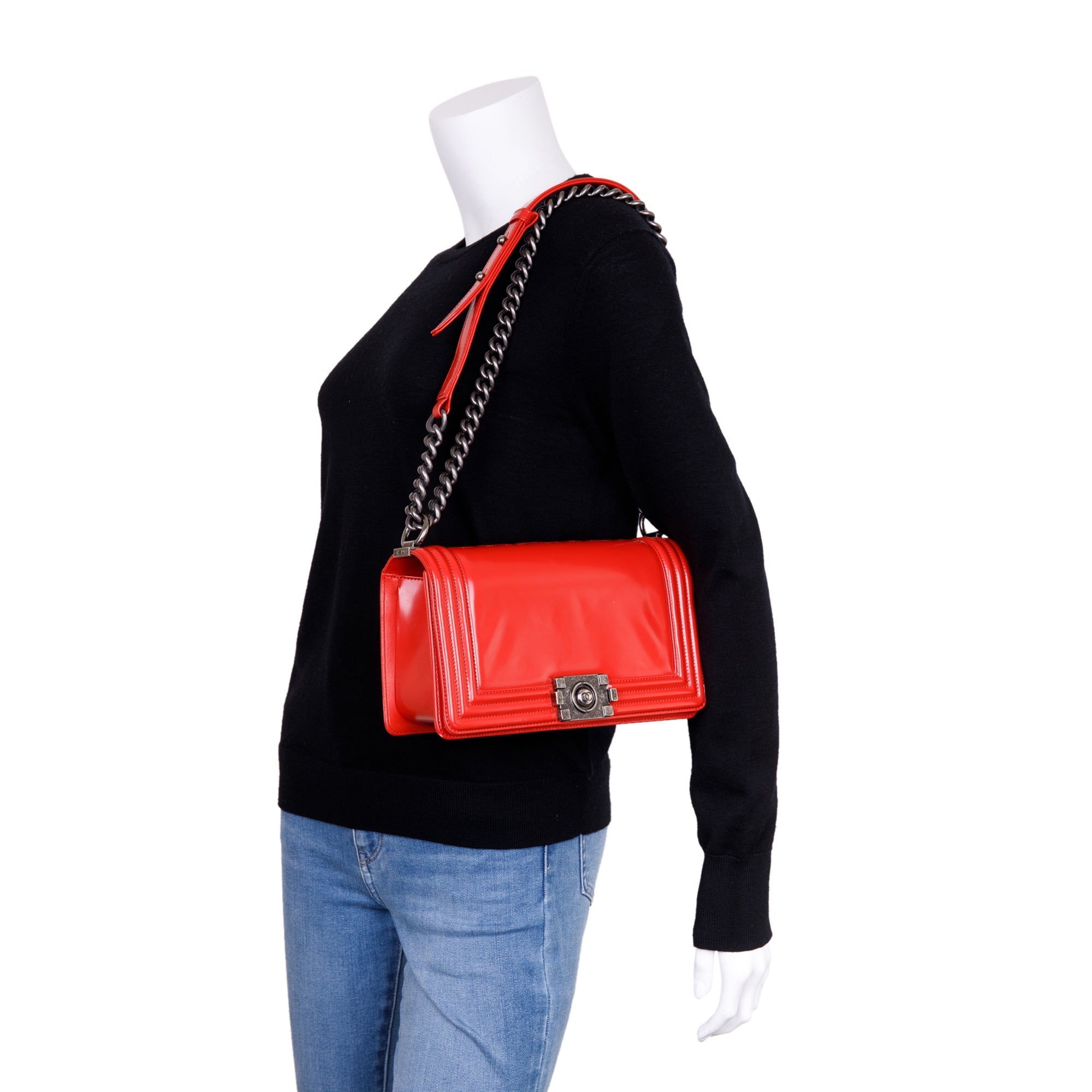 Chanel Medium Original Clasp Boy Bag w/ Box & Authenticity Card