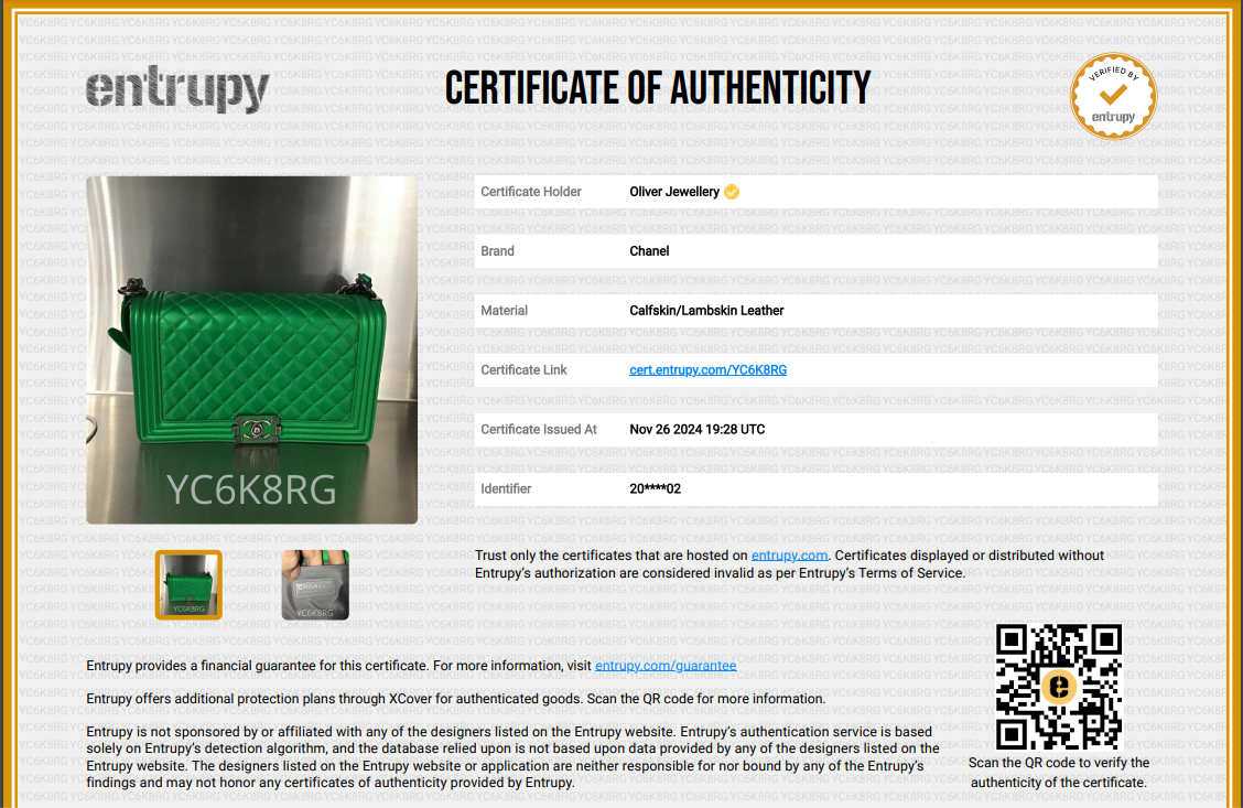 Chanel Metallic Green Quilted Calfskin Leather New Medium Boy Bag