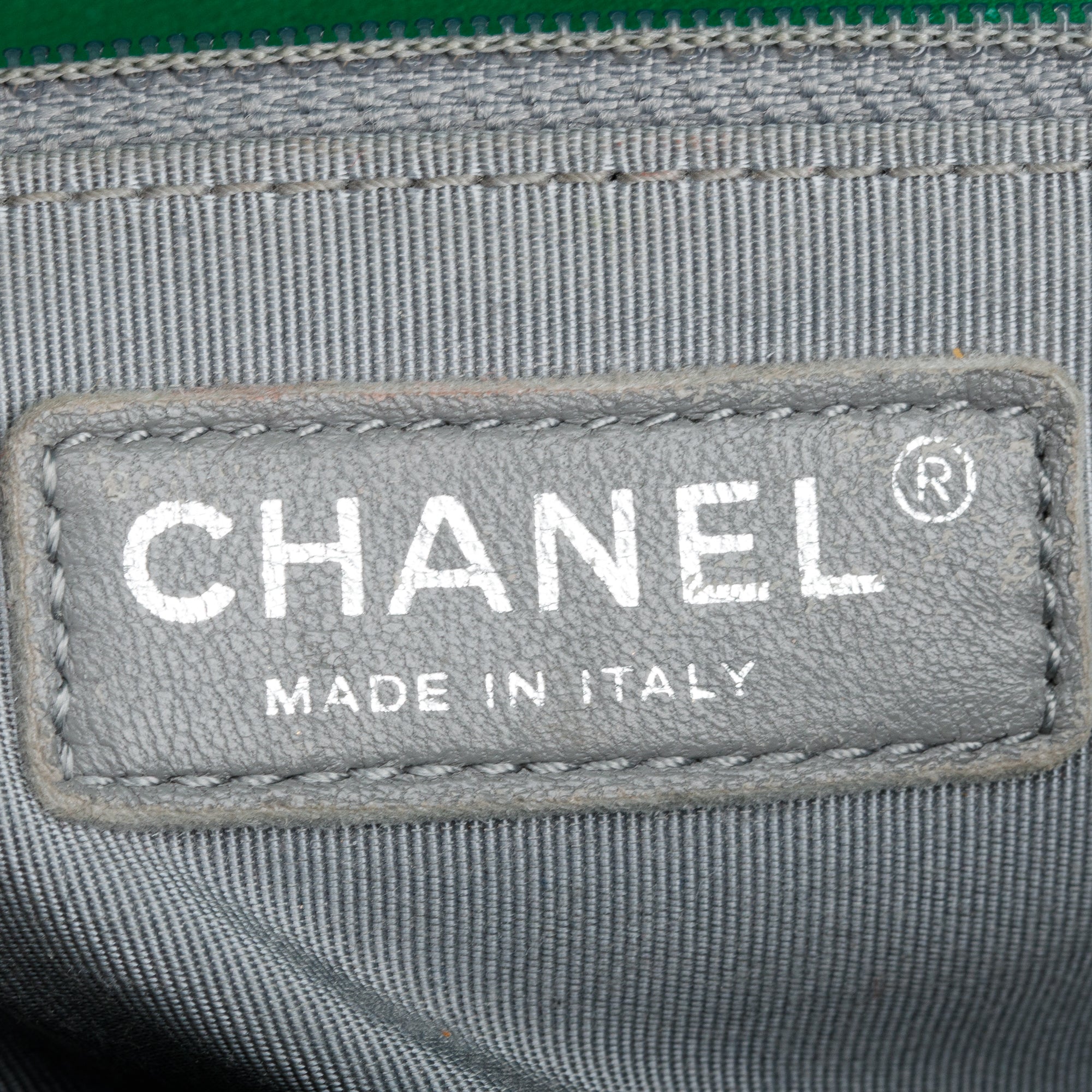 Chanel Metallic Green Quilted Calfskin Leather New Medium Boy Bag