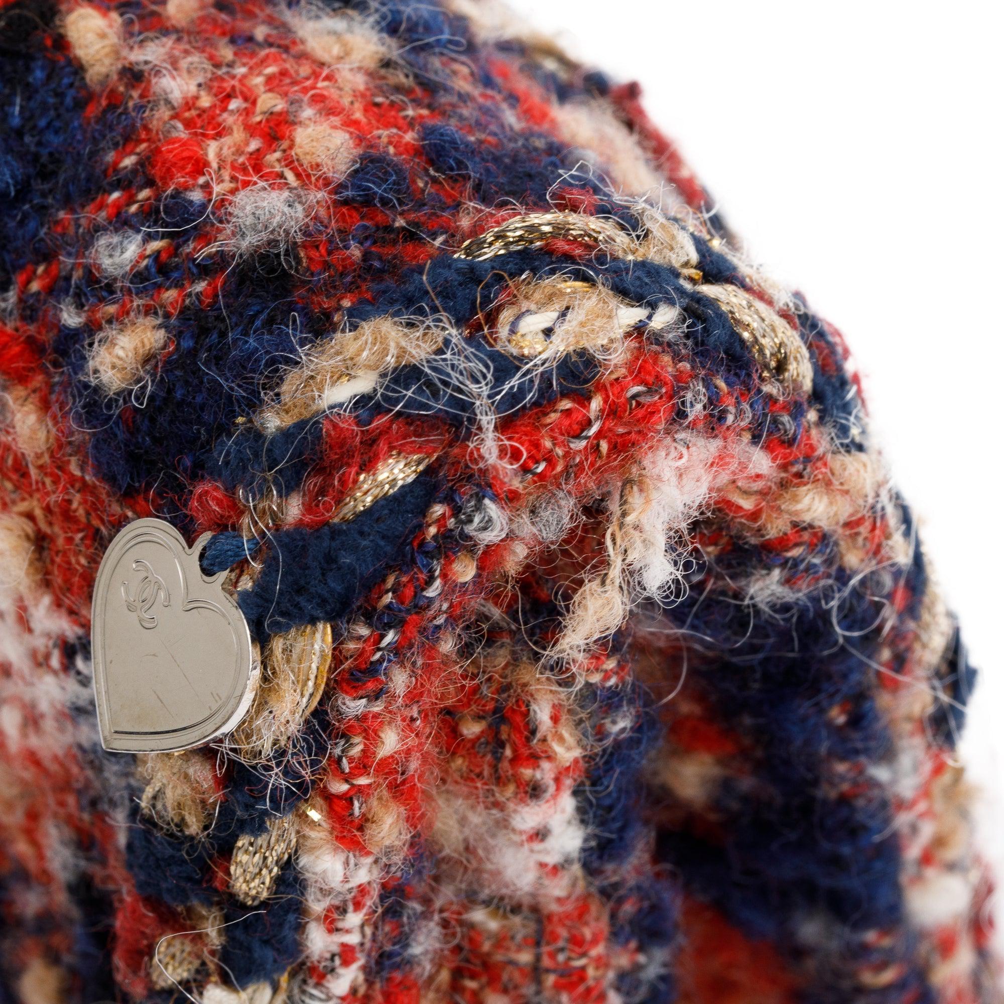 Chanel Multicolor Tweed Charms Wallet On Chain w/ Authenticity Card