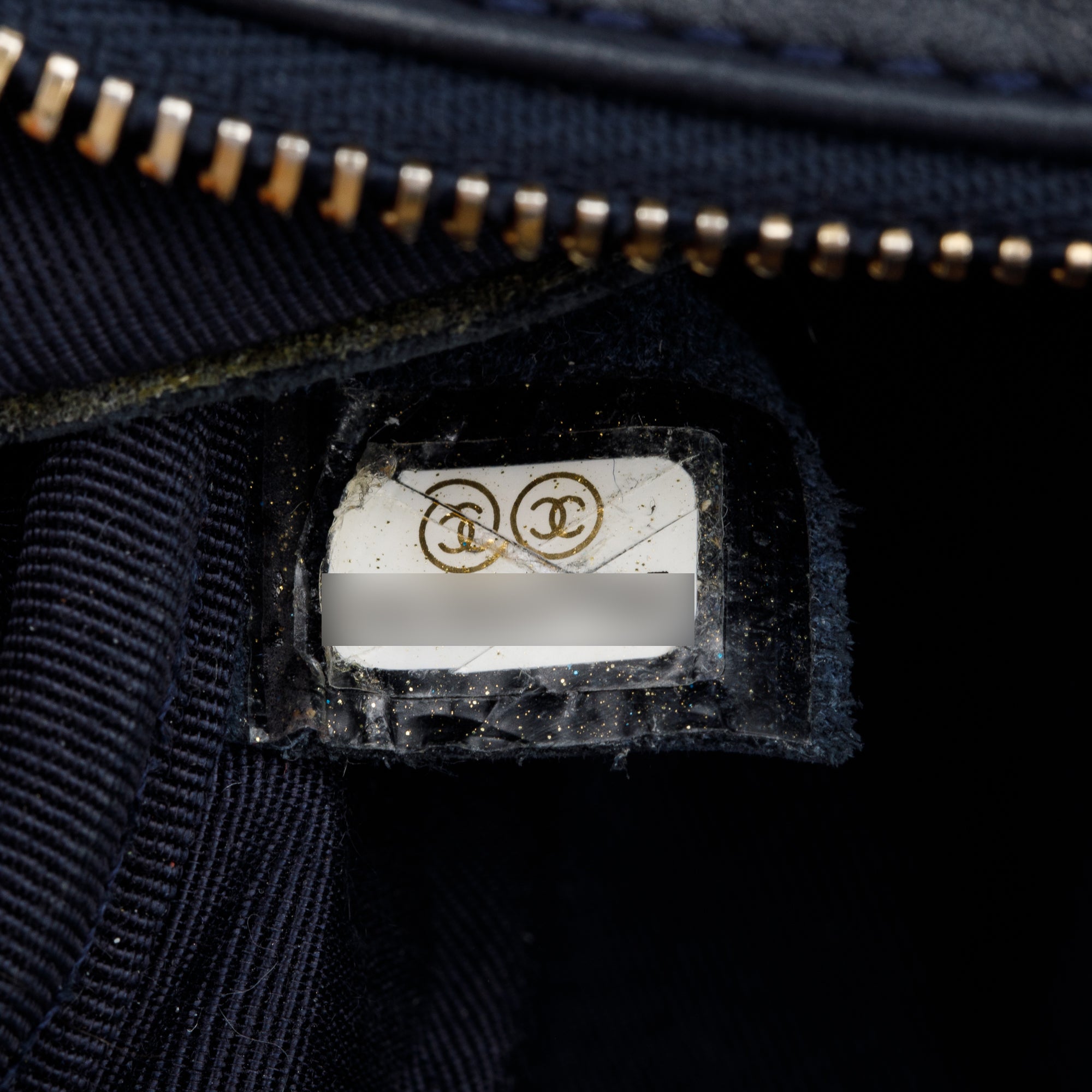 Chanel Navy Lambskin Leather Small Buckle Camera Case