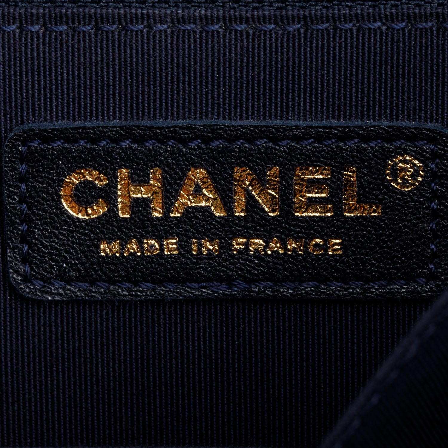 Chanel Navy Quilted Lambskin Leather Large Boy Bag