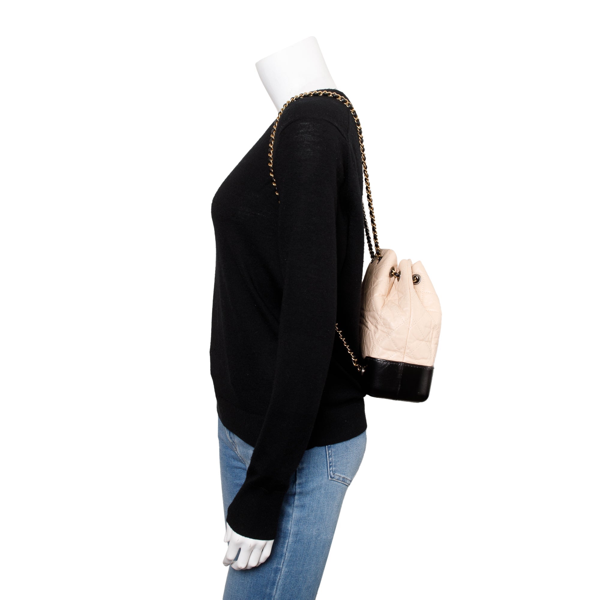 Chanel Neutral Leather Small Gabrielle Backpack w/ Authenticity Card