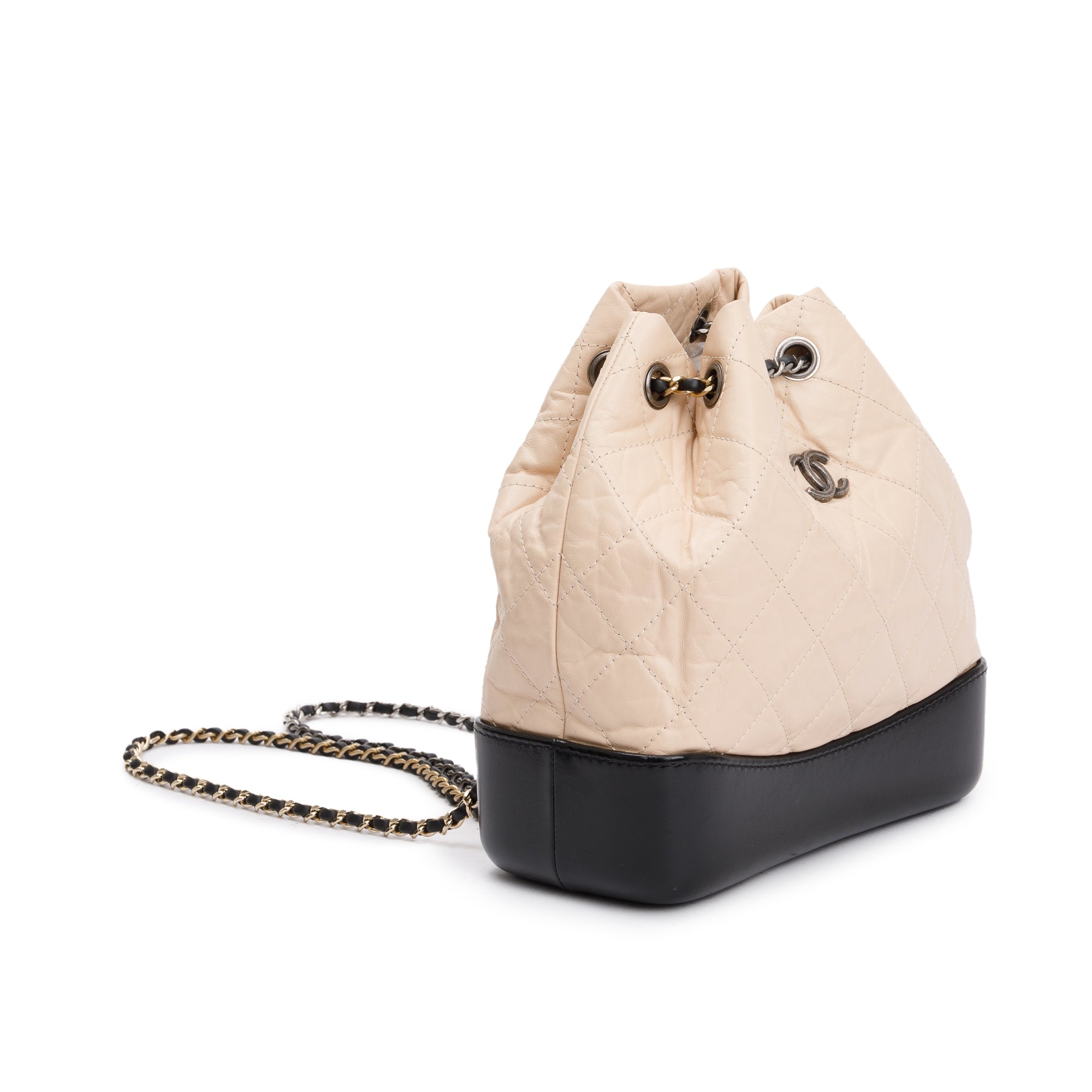 Chanel Neutral Leather Small Gabrielle Backpack w/ Authenticity Card