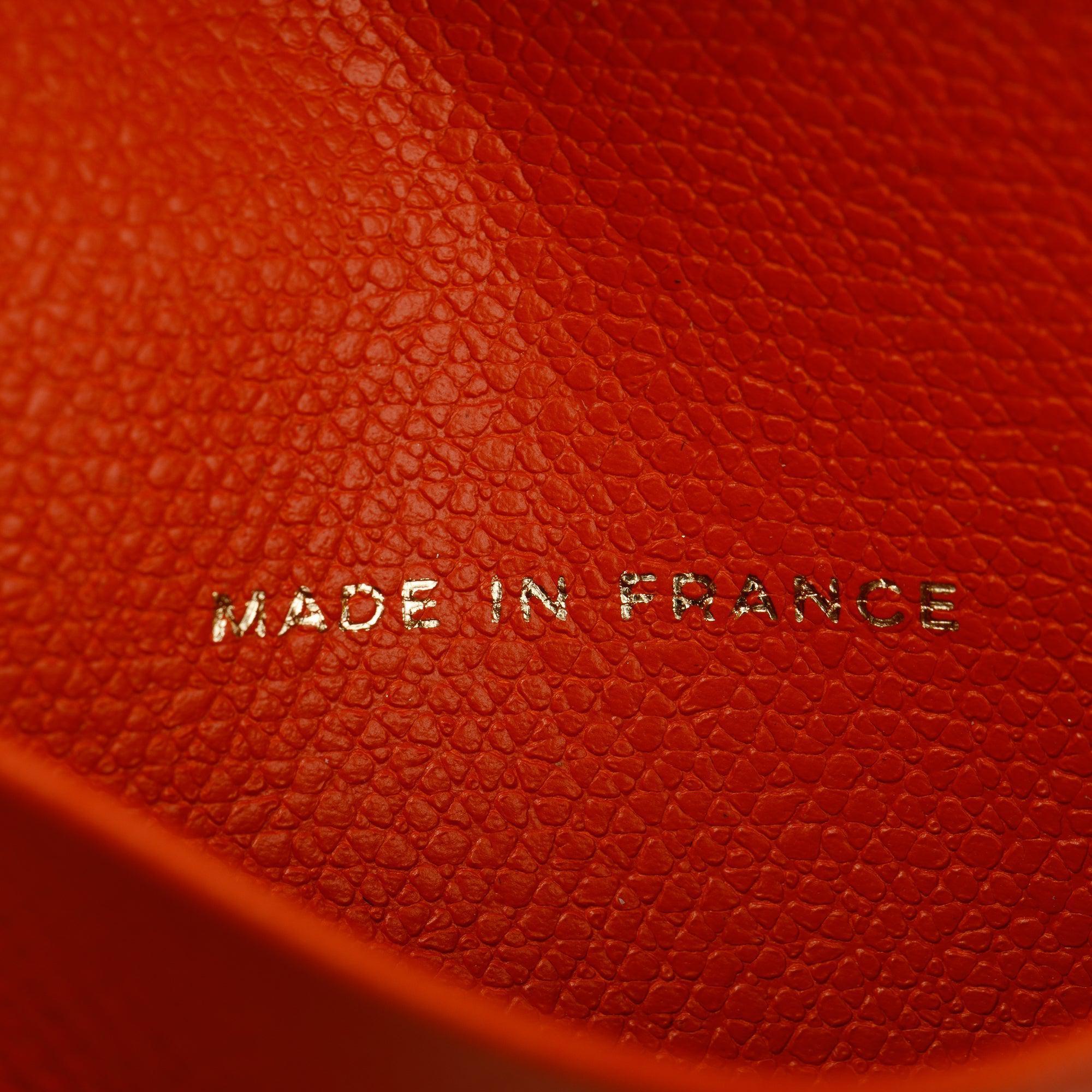 Chanel Orange Leather Key Holder w/ Box