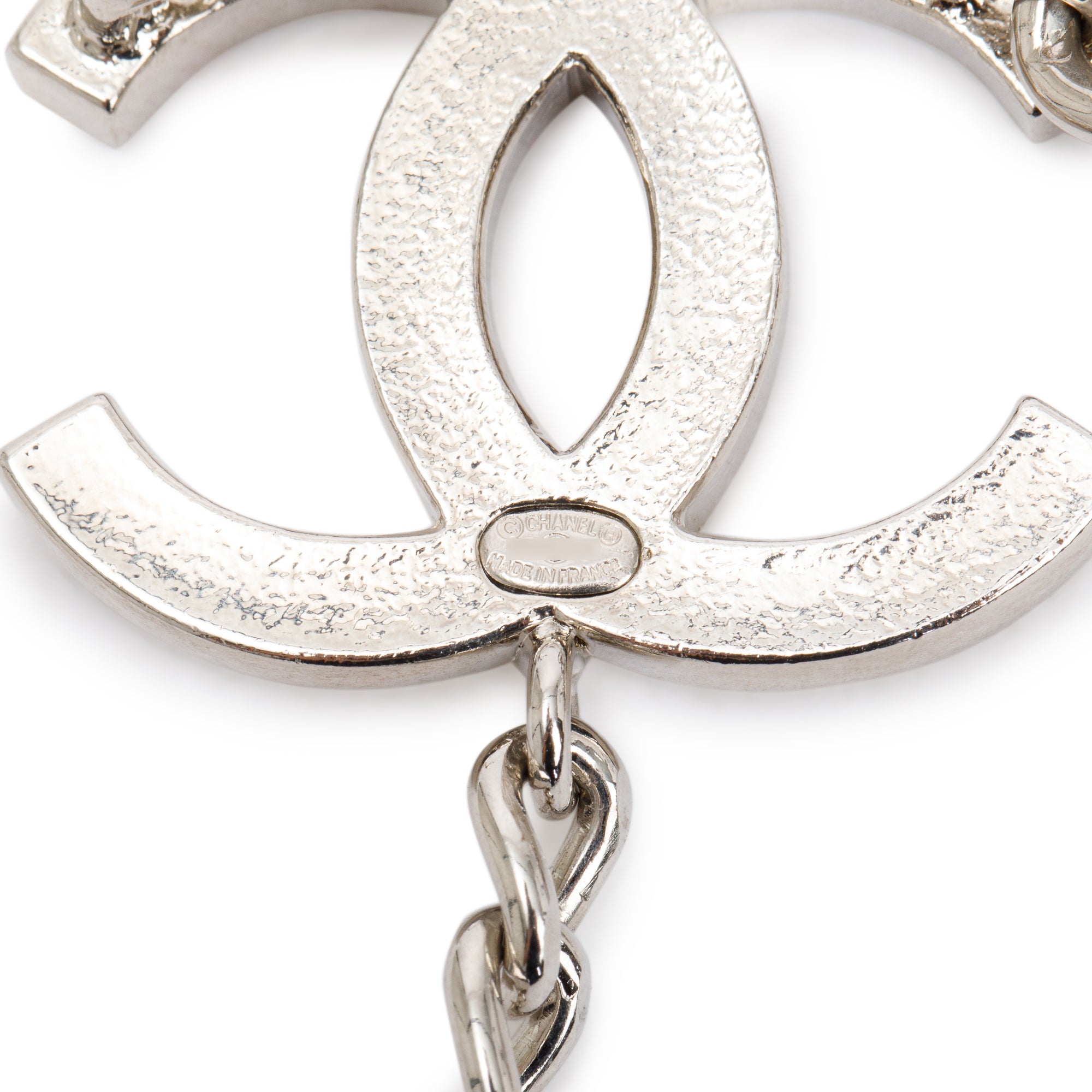 Chanel Palladium Plated Enamel CC Logo Chain-Link Belt