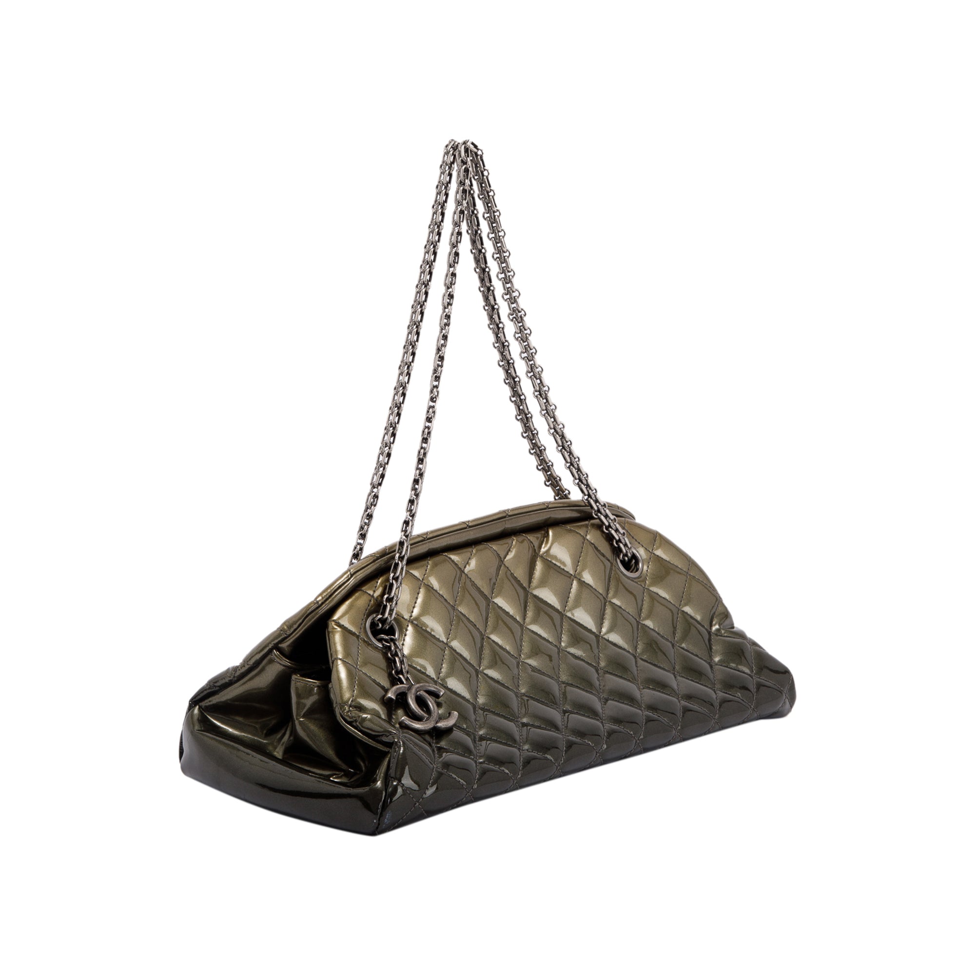 Chanel Patent Just Mademoiselle Medium Bowler Bag