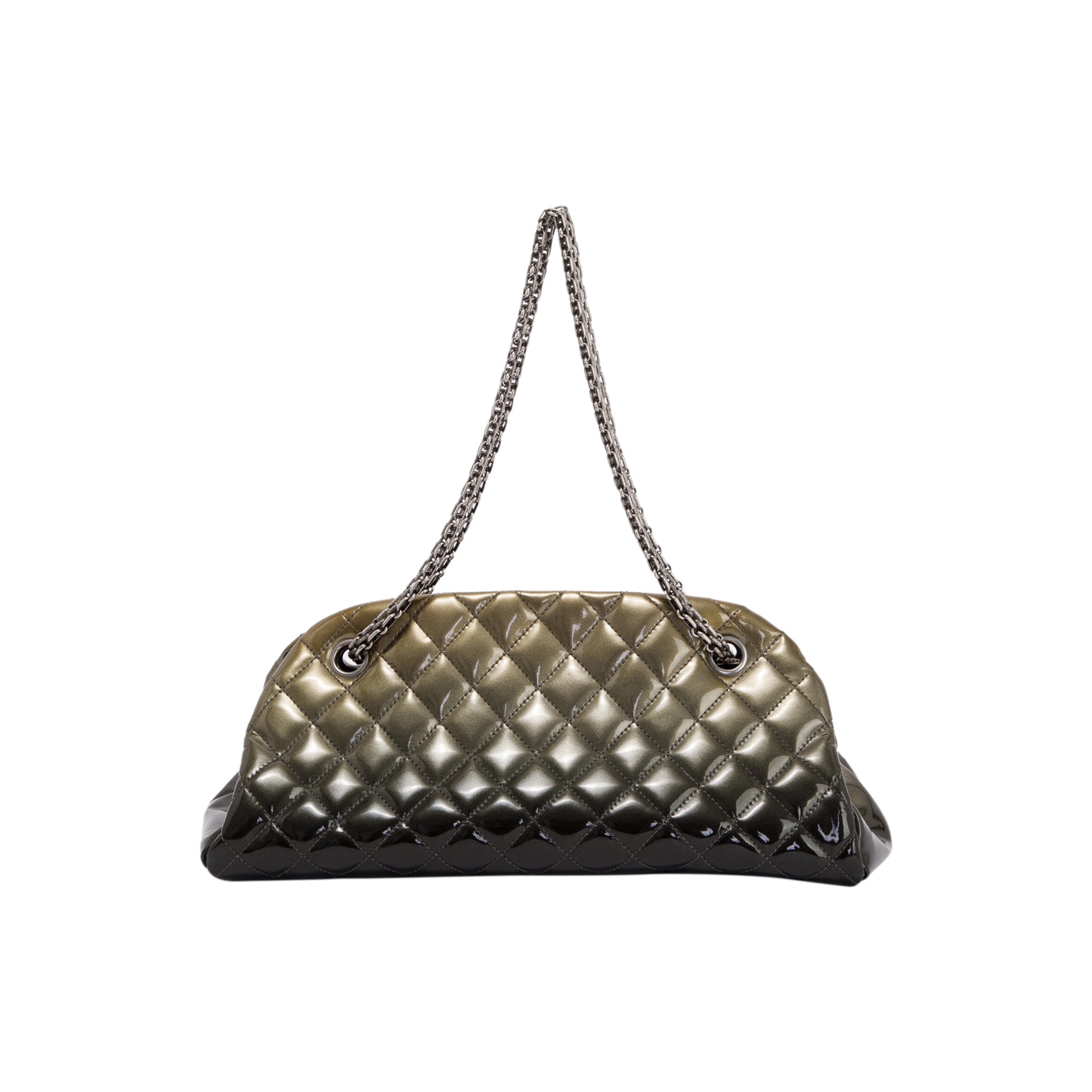 Chanel Patent Just Mademoiselle Medium Bowler Bag