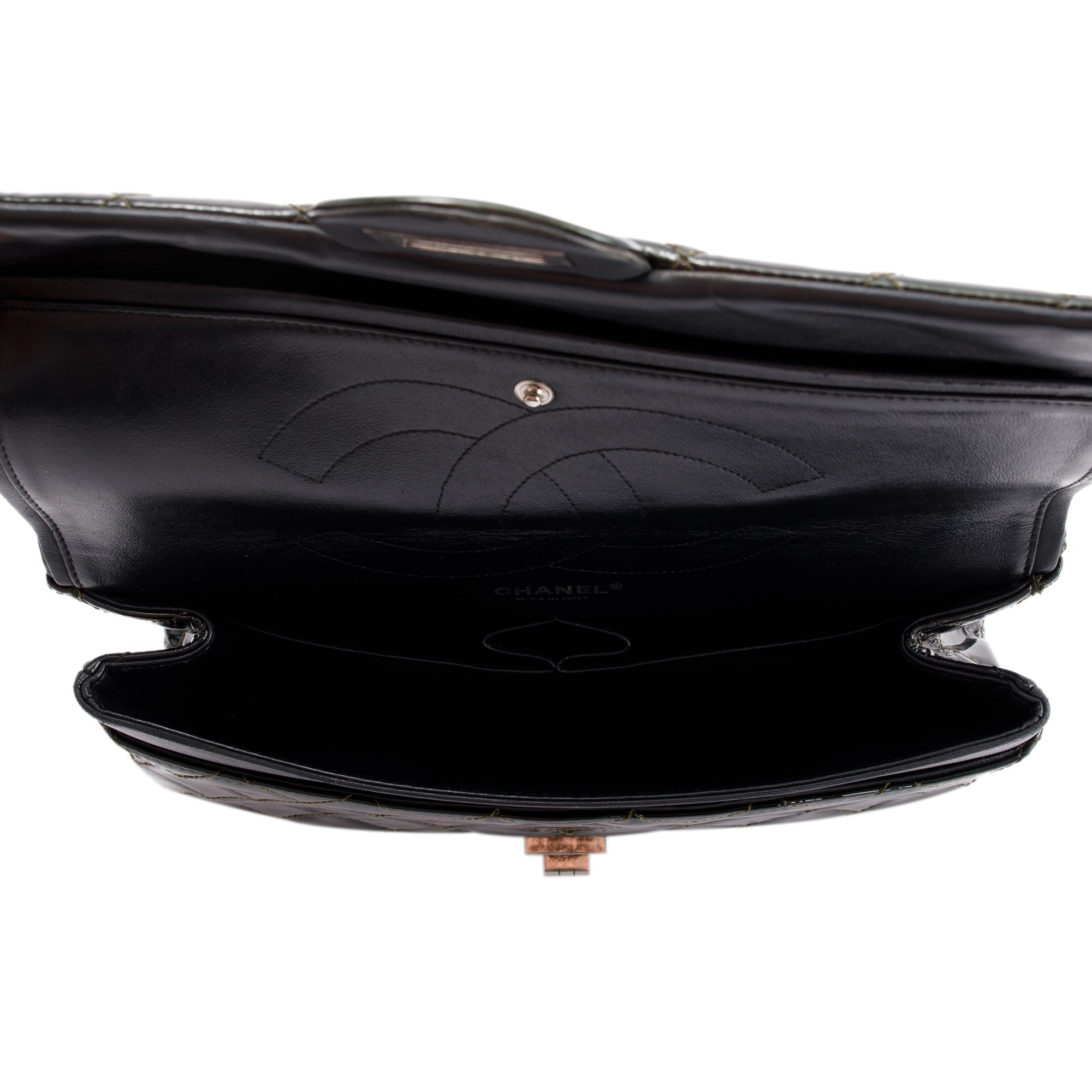 Chanel Patent Leather 2.55 Reissue 227 Double Flap Bag