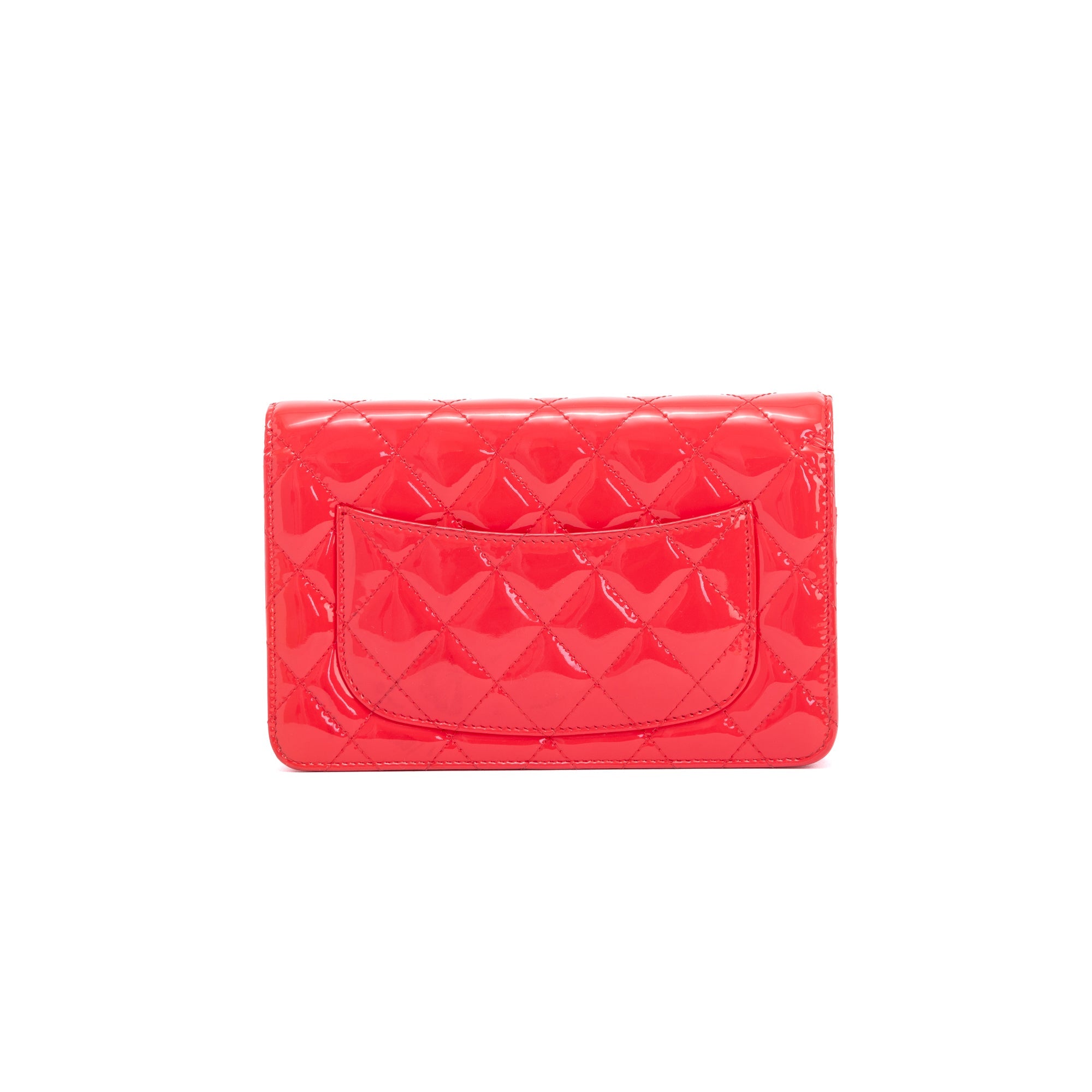 Chanel Patent Leather Classic Wallet on Chain w/ Box & Authenticity Card