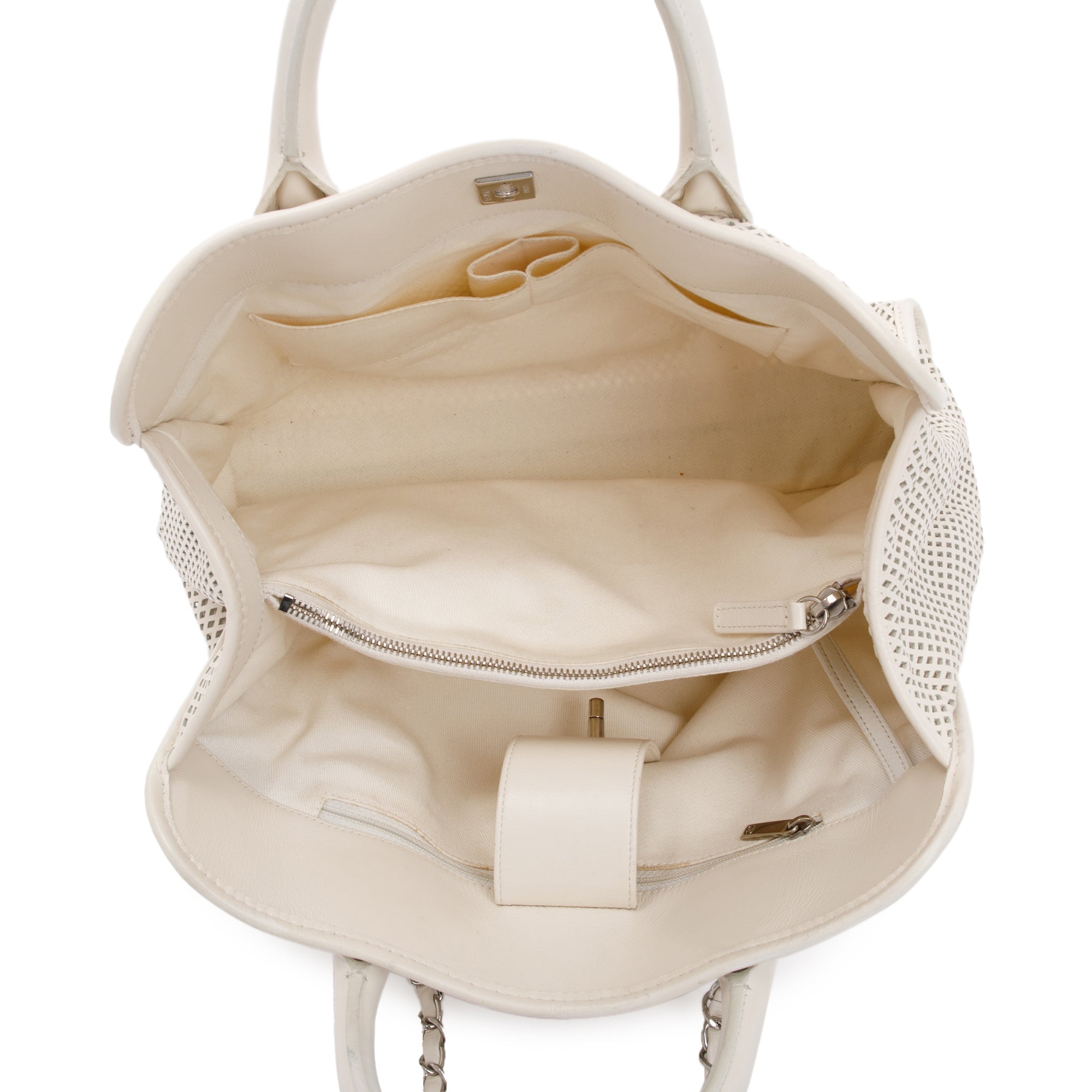 Chanel Perforated Leather Up In The Air Tote w/ Authenticity Card