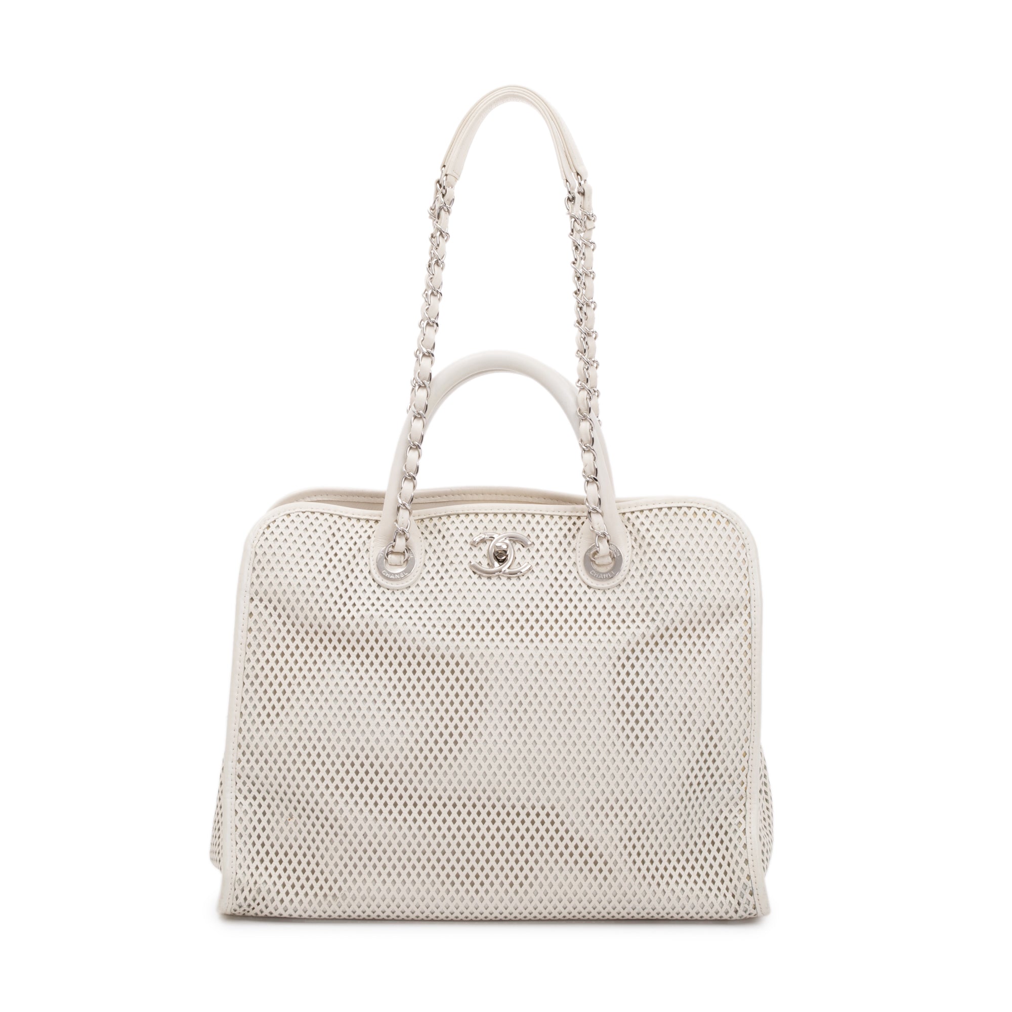 Chanel Perforated Leather Up In The Air Tote w/ Authenticity Card