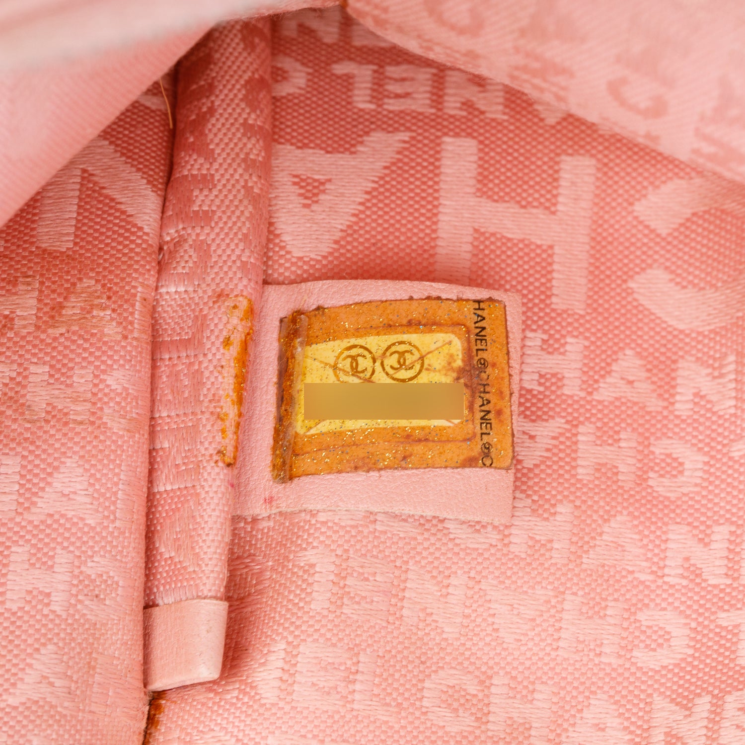 Chanel Pink Calfskin Leather Precious Symbol Pochette w/ Authenticity Card