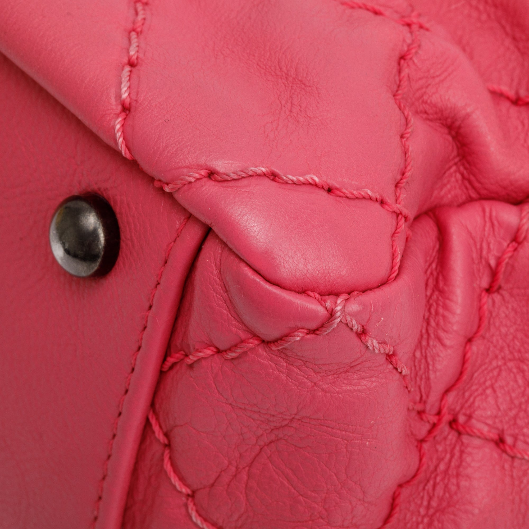 Chanel Pink Calfskin Leather Stitch It Tote