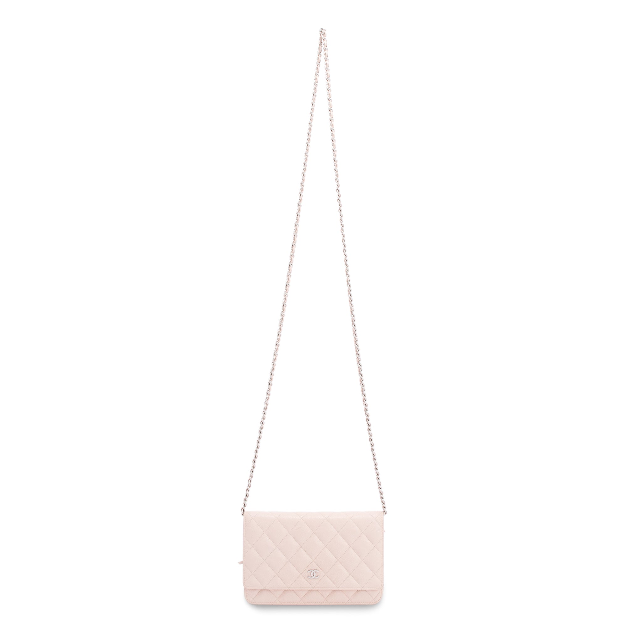 Chanel Pink Caviar Classic Wallet on Chain
