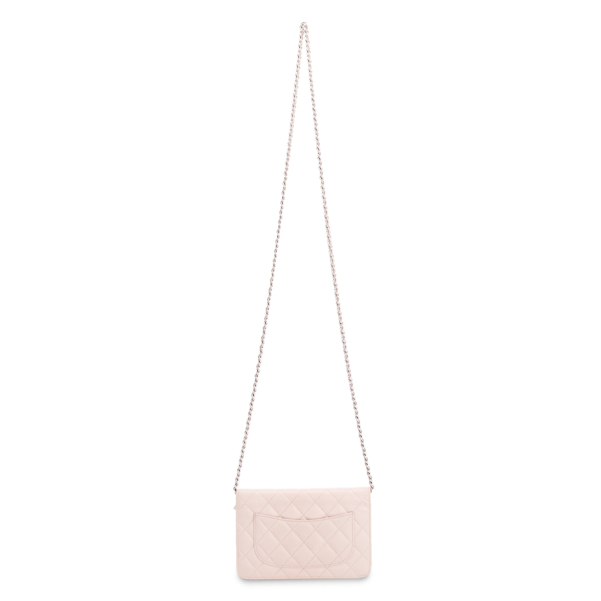Chanel Pink Caviar Classic Wallet on Chain