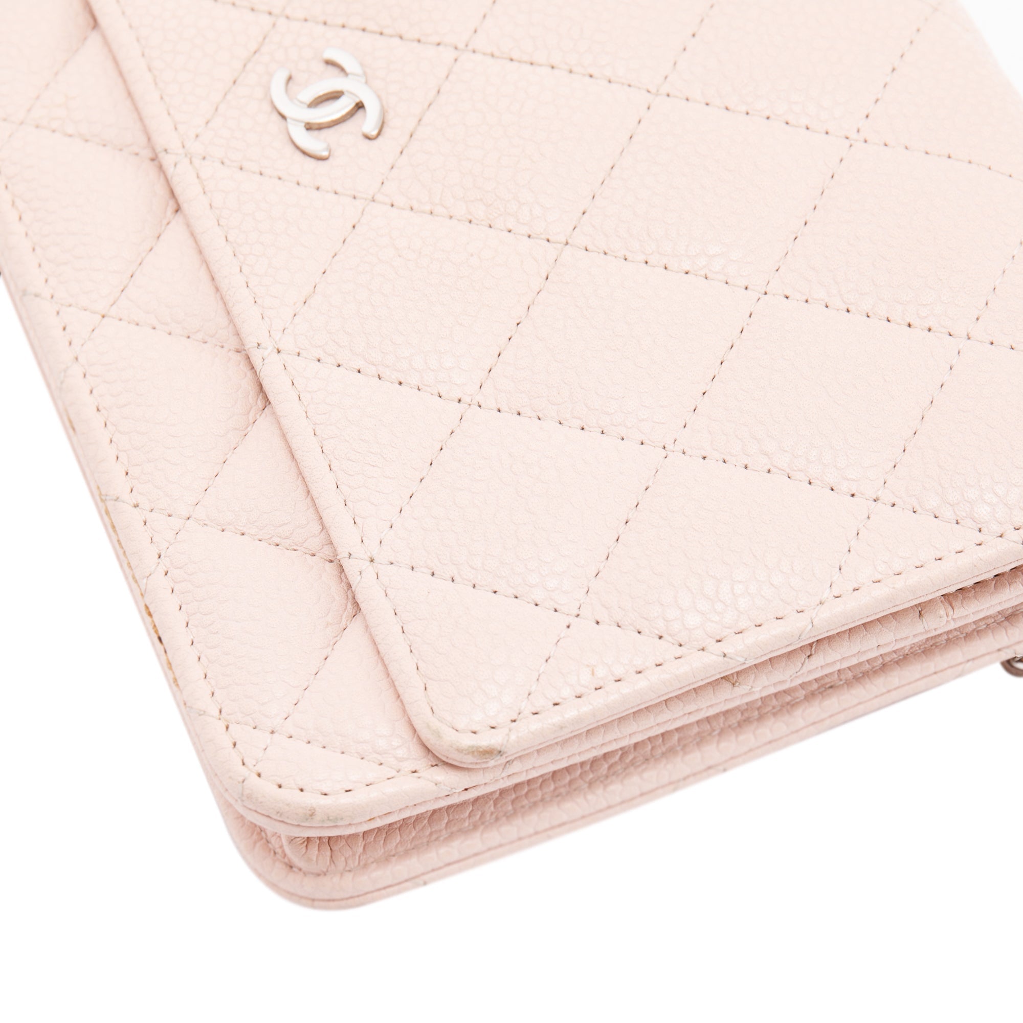 Chanel Pink Caviar Classic Wallet on Chain