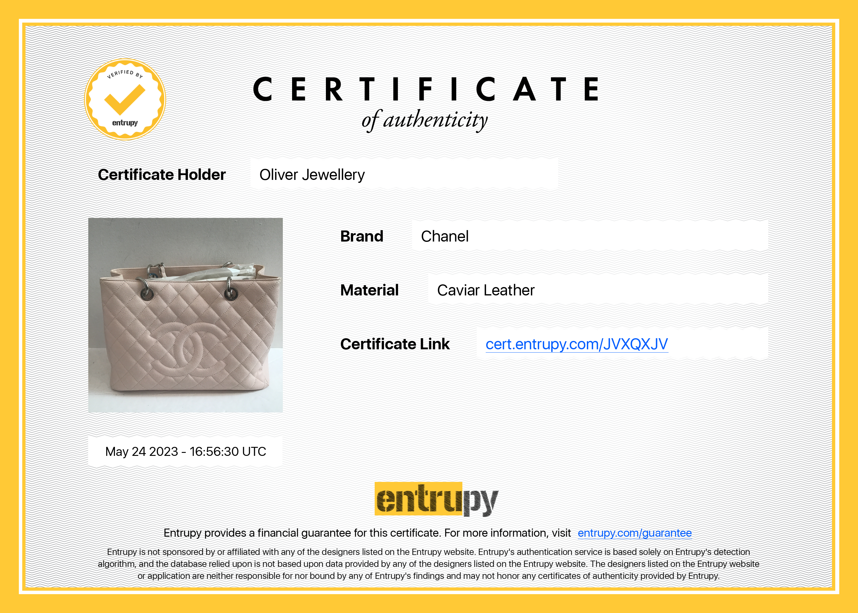 Chanel Pink Caviar Leather Grand Shopping Tote (GST) w/ Authenticity Card