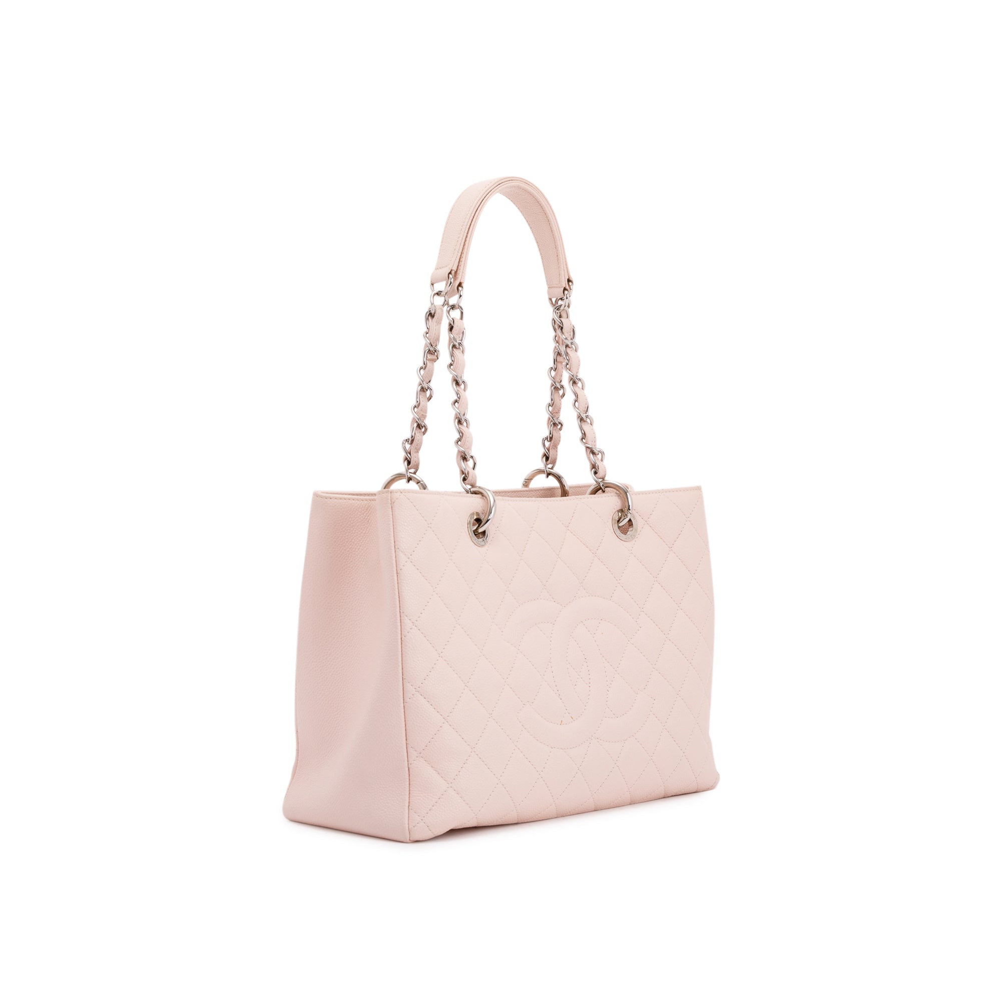 Chanel Pink Caviar Leather Grand Shopping Tote (GST) w/ Authenticity Card