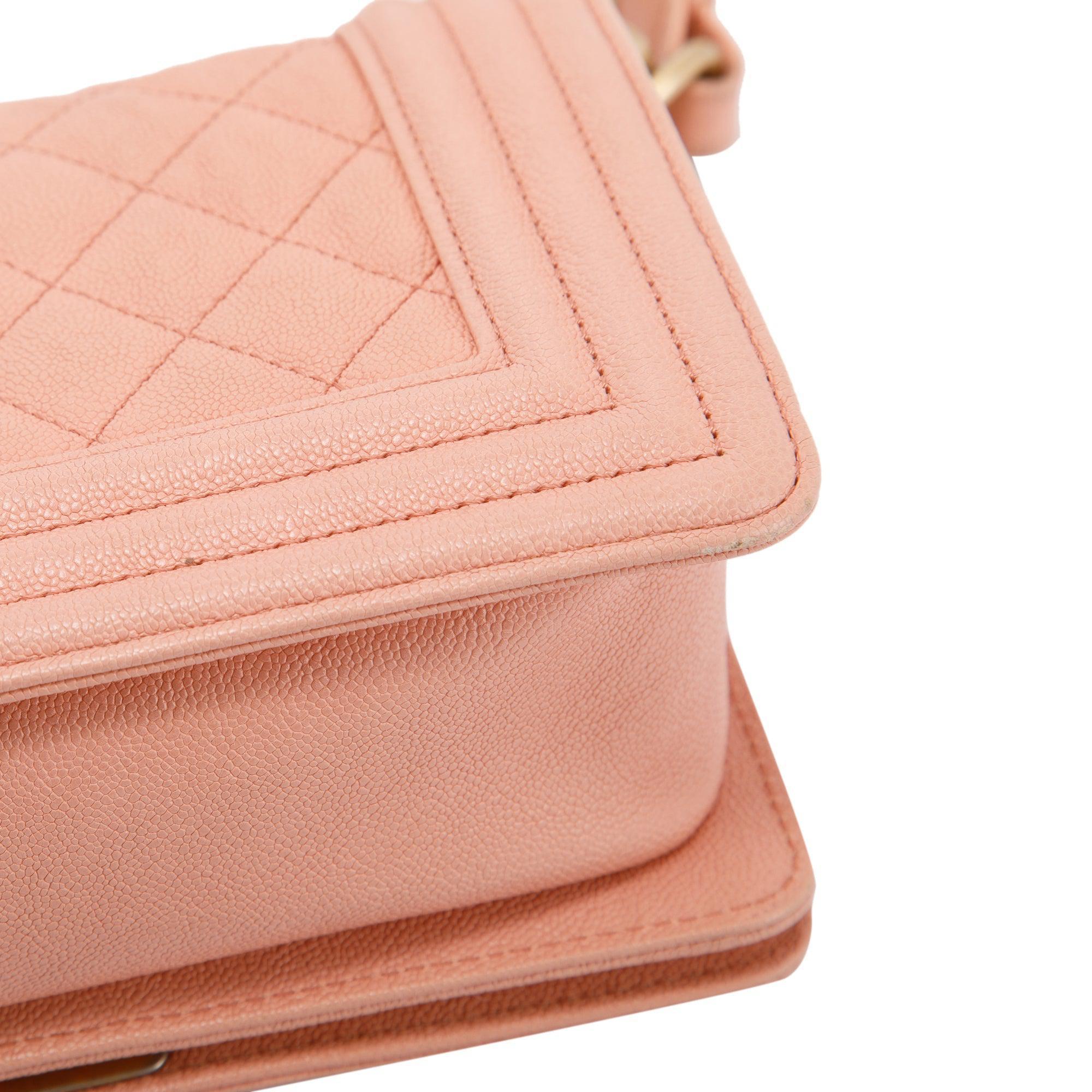Chanel Pink Caviar Small Boy Bag
