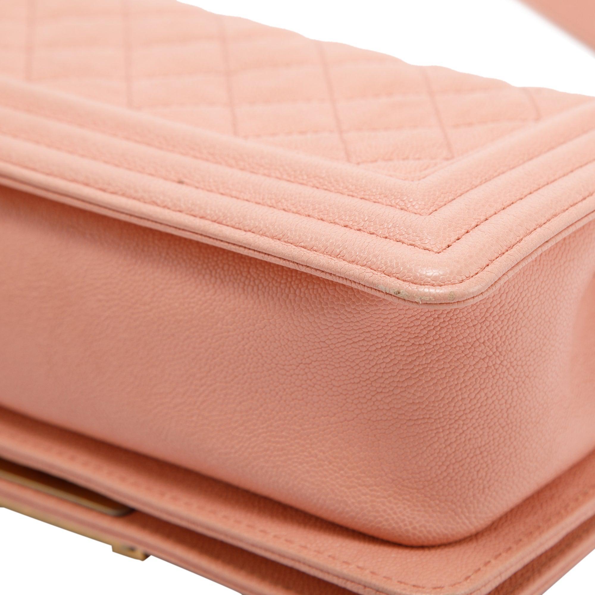 Chanel Pink Caviar Small Boy Bag