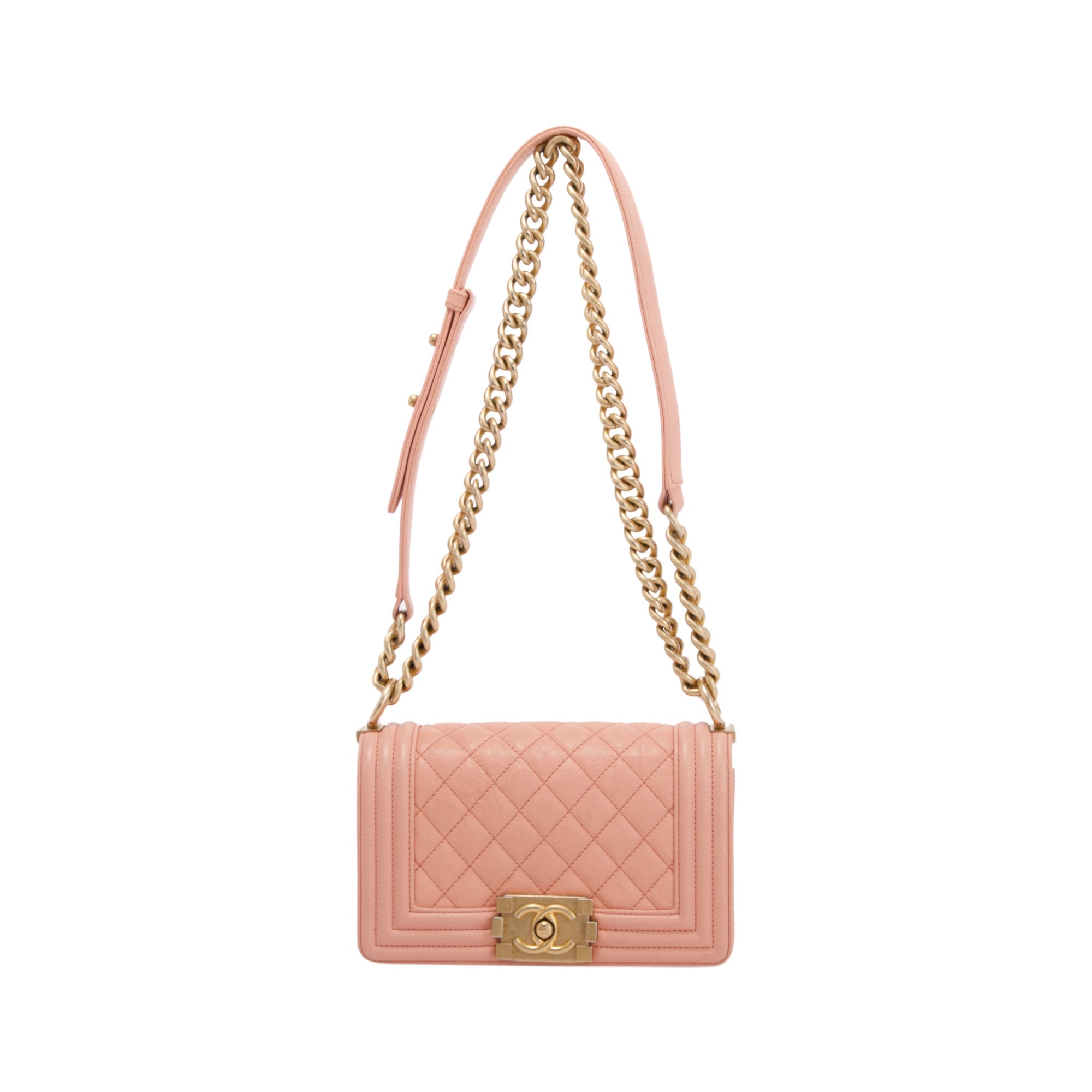 Chanel Pink Caviar Small Boy Bag