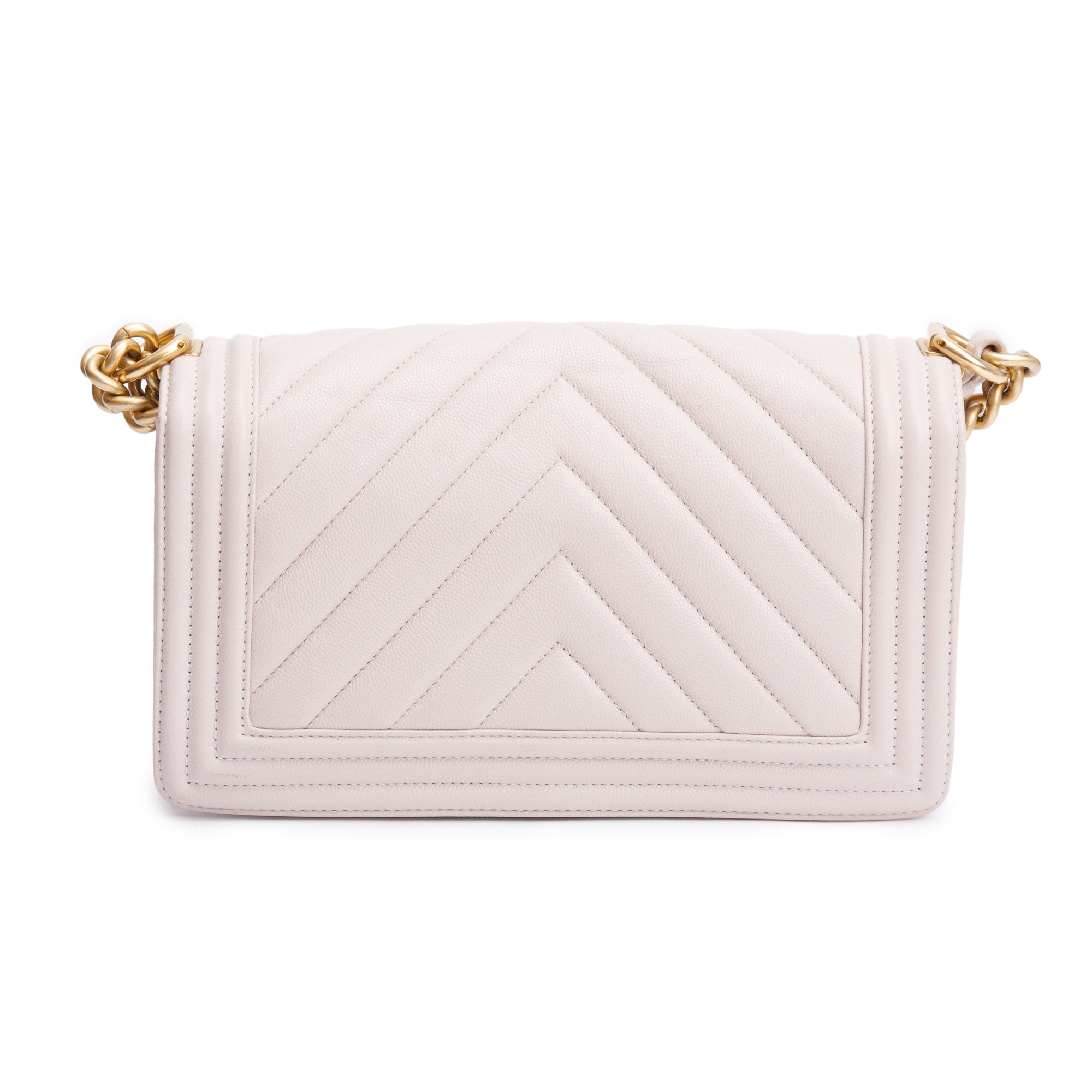 Chanel Pink Chevron Quilted Caviar Leather Medium Boy Bag