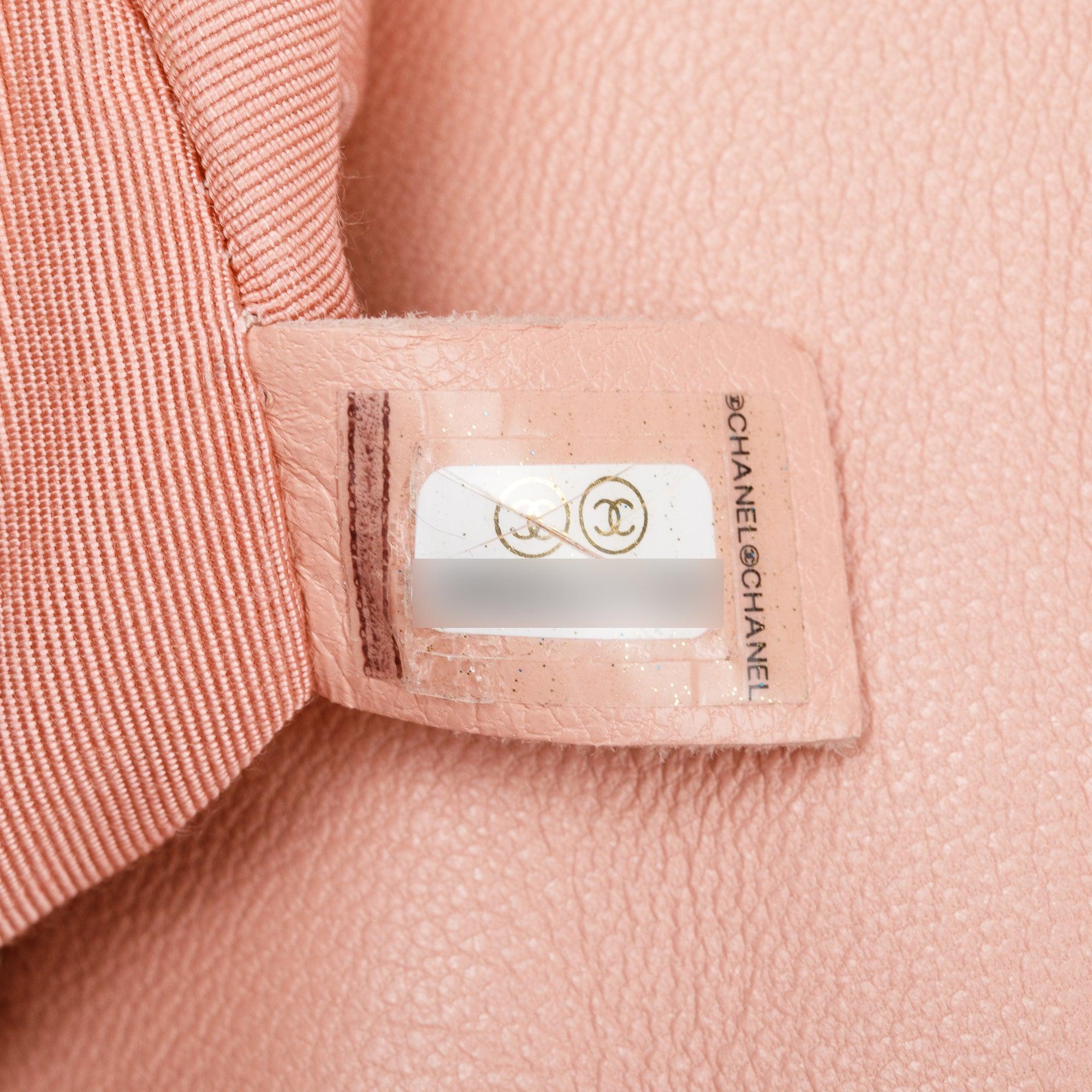 Chanel Pink Lambskin Leather Medium 19 Flap Bag w/ Authenticity Card