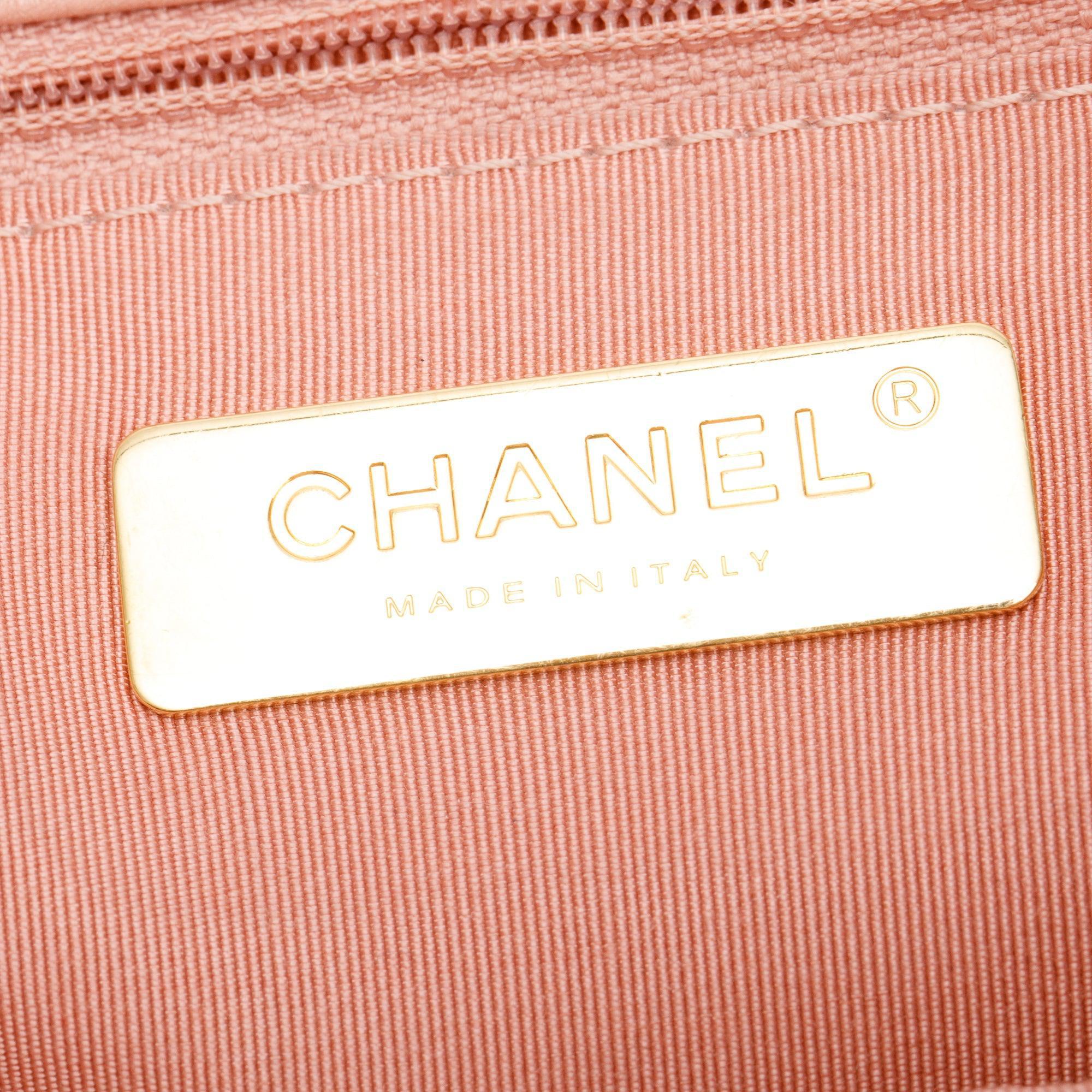 Chanel Pink Lambskin Leather Medium 19 Flap Bag w/ Authenticity Card