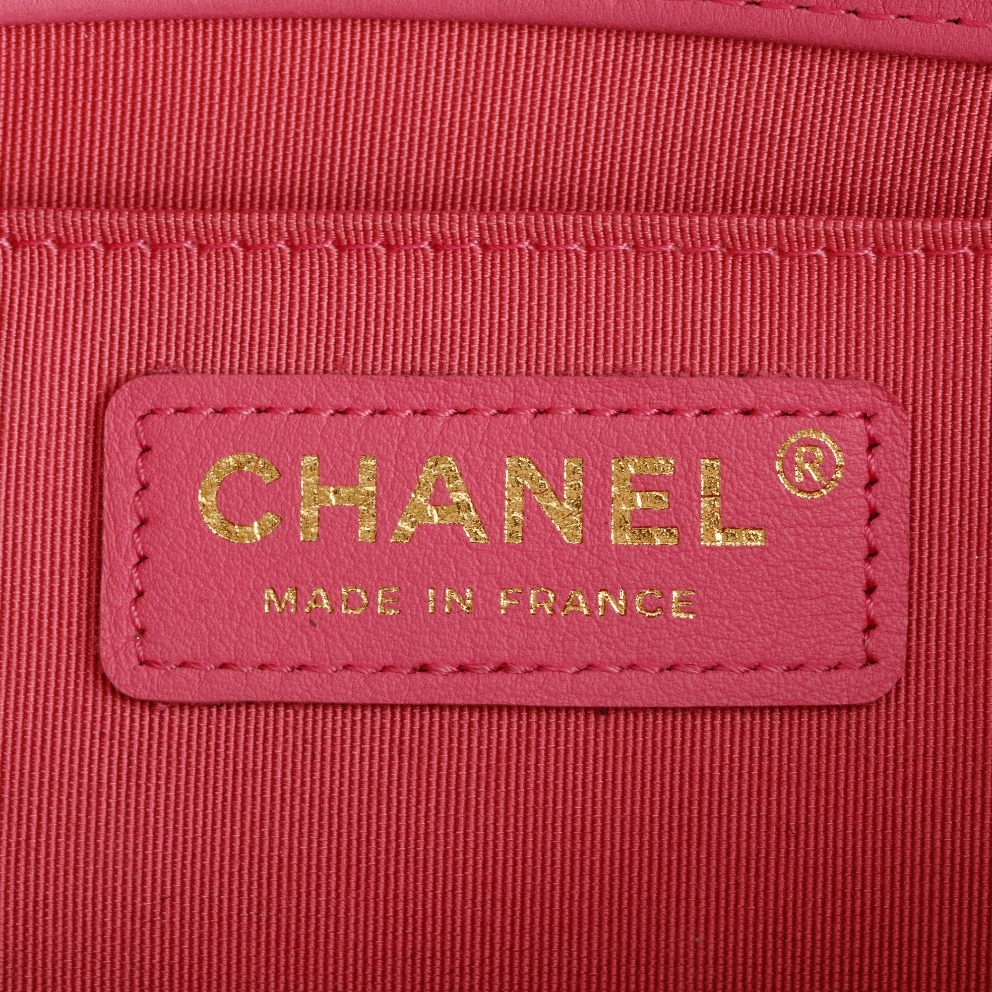 Chanel Pink Lambskin Medium Boy Bag w/ Authenticity Card