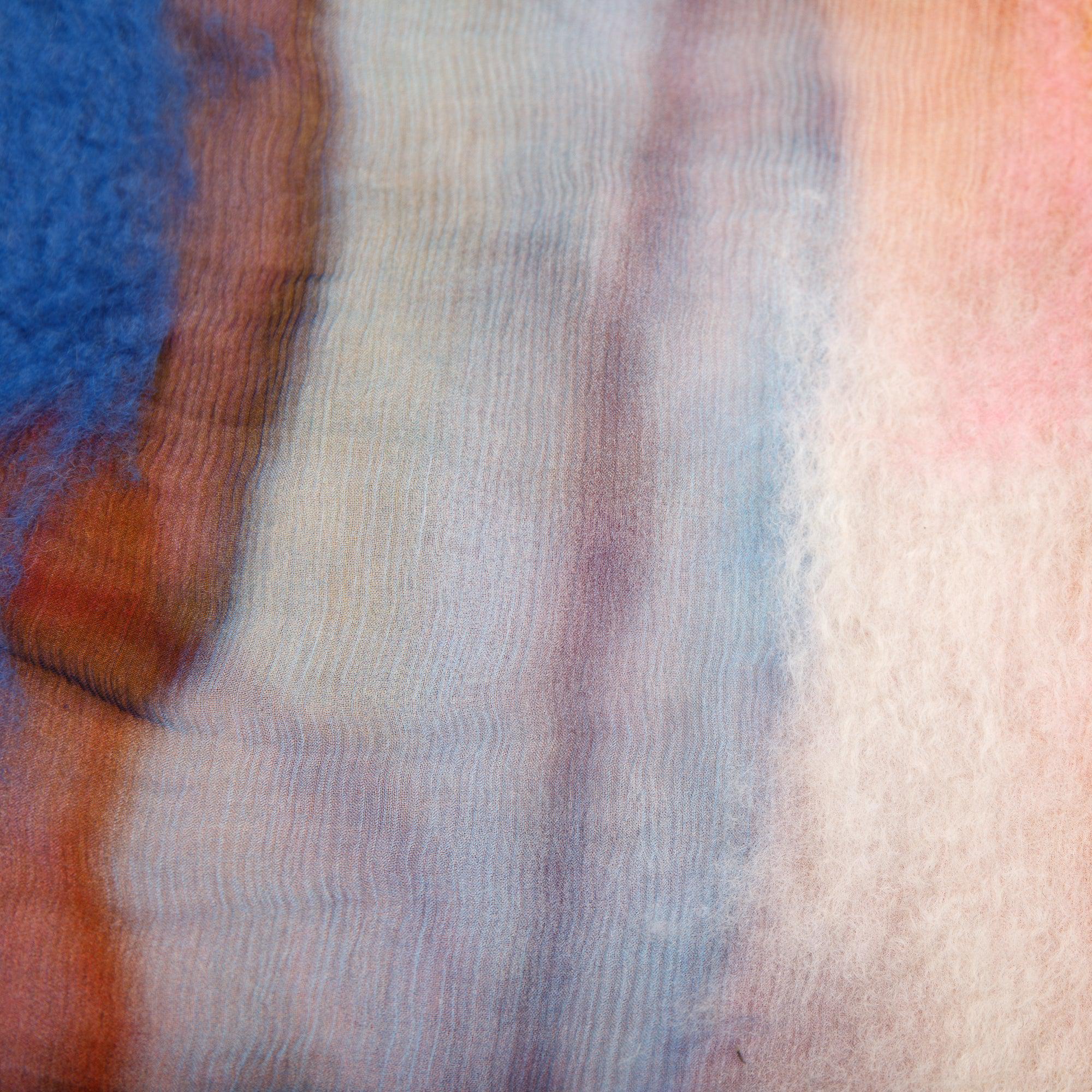 Chanel Pink Multicolor Ombre CC Logo Cashmere Silk Scarf w/ Box