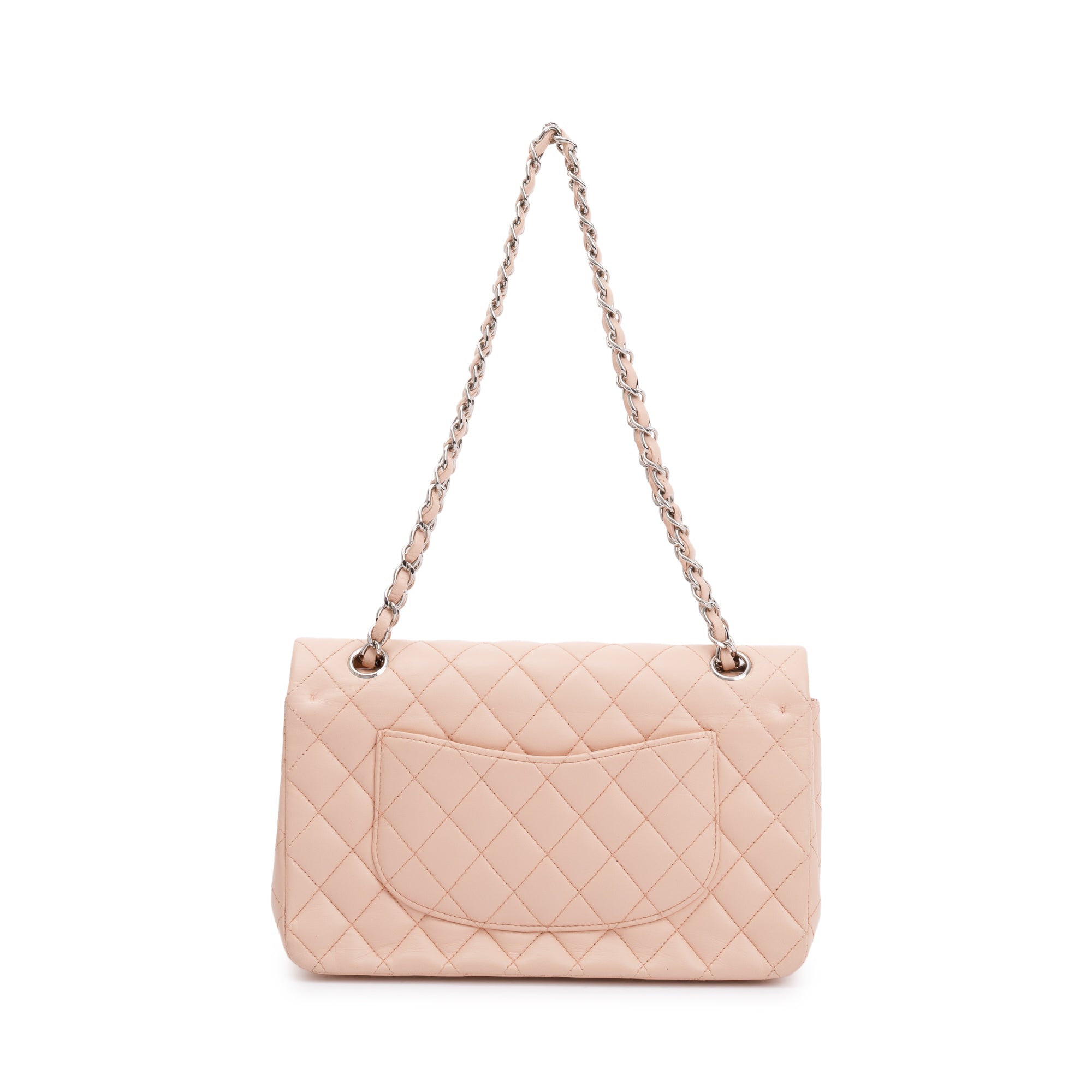 Chanel Pink Quilted Lambskin Classic Medium Double Flap Bag