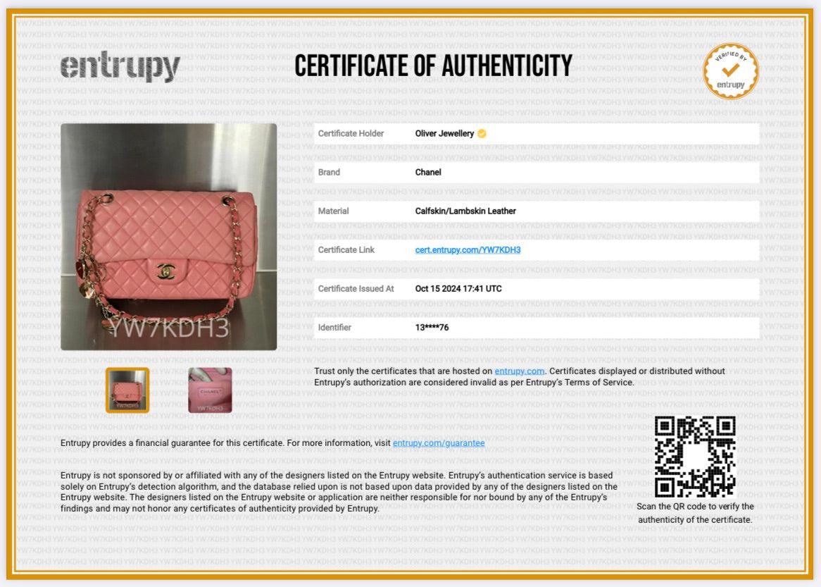 Chanel Pink Quilted Lambskin Leather Classic Medium Valentine Flap Bag