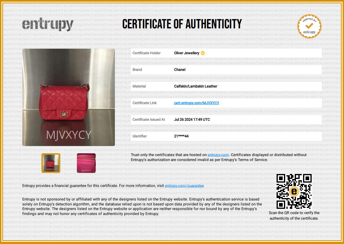 Chanel Pink Quilted Lambskin Leather Classic Square Mini Flap Bag w/ Authenticity Card