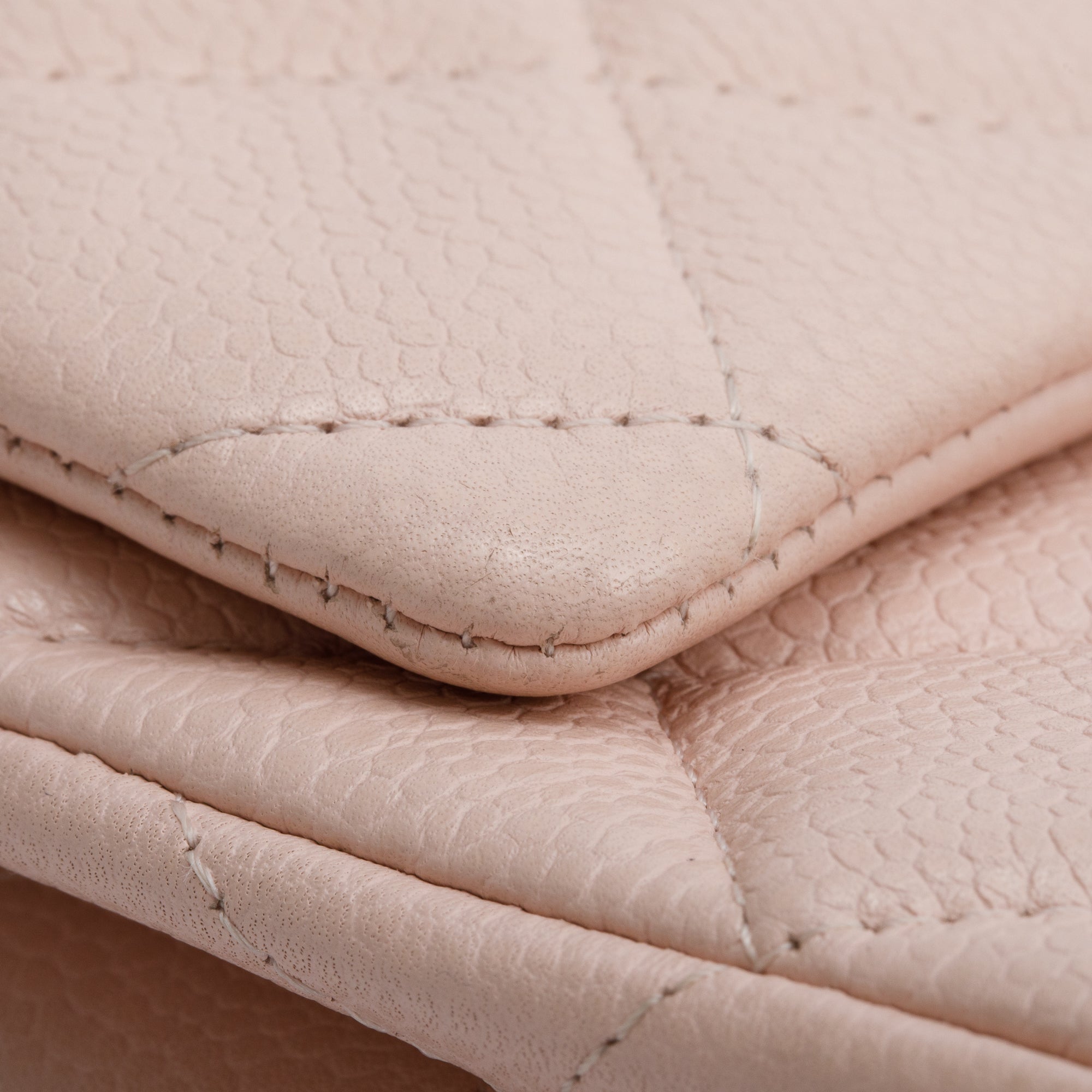 Chanel Pink Quilted Leather Clutch with Chain Flap w/ Authenticity Card