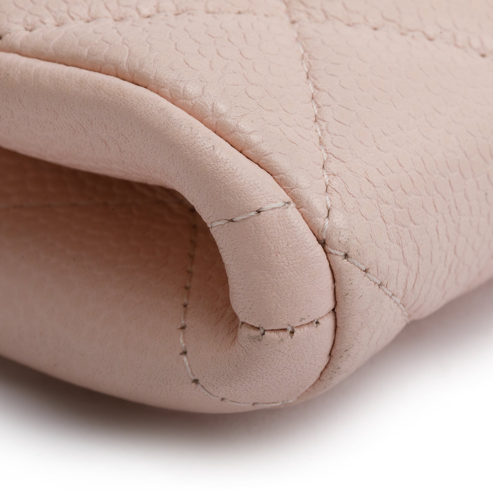 Chanel Pink Quilted Leather Clutch with Chain Flap w/ Authenticity Card