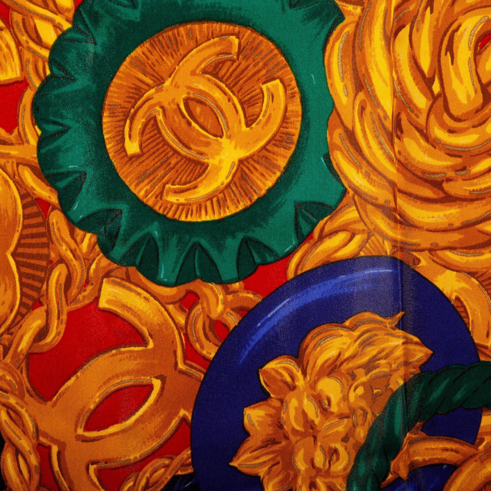 Chanel Printed Silk Scarf