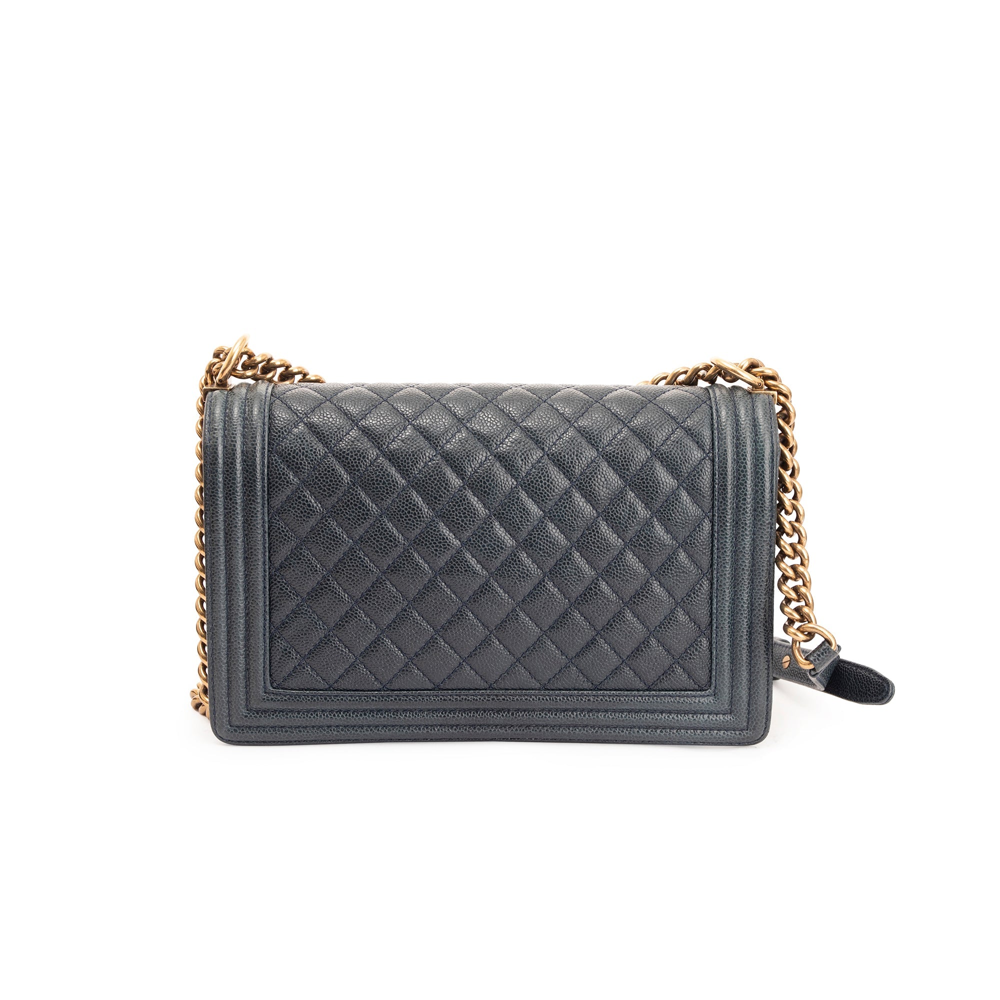 Chanel Quilted Caviar Large Boy Bag w/ Authenticity Card