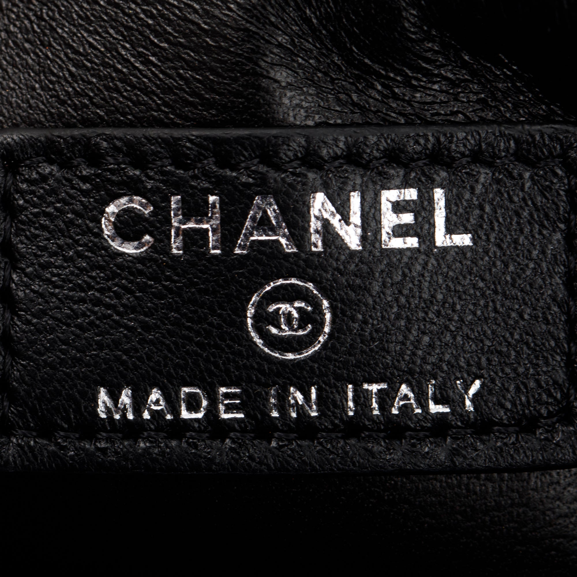 Chanel Quilted Crinkled Leather Phone Holder Clutch w/ Box