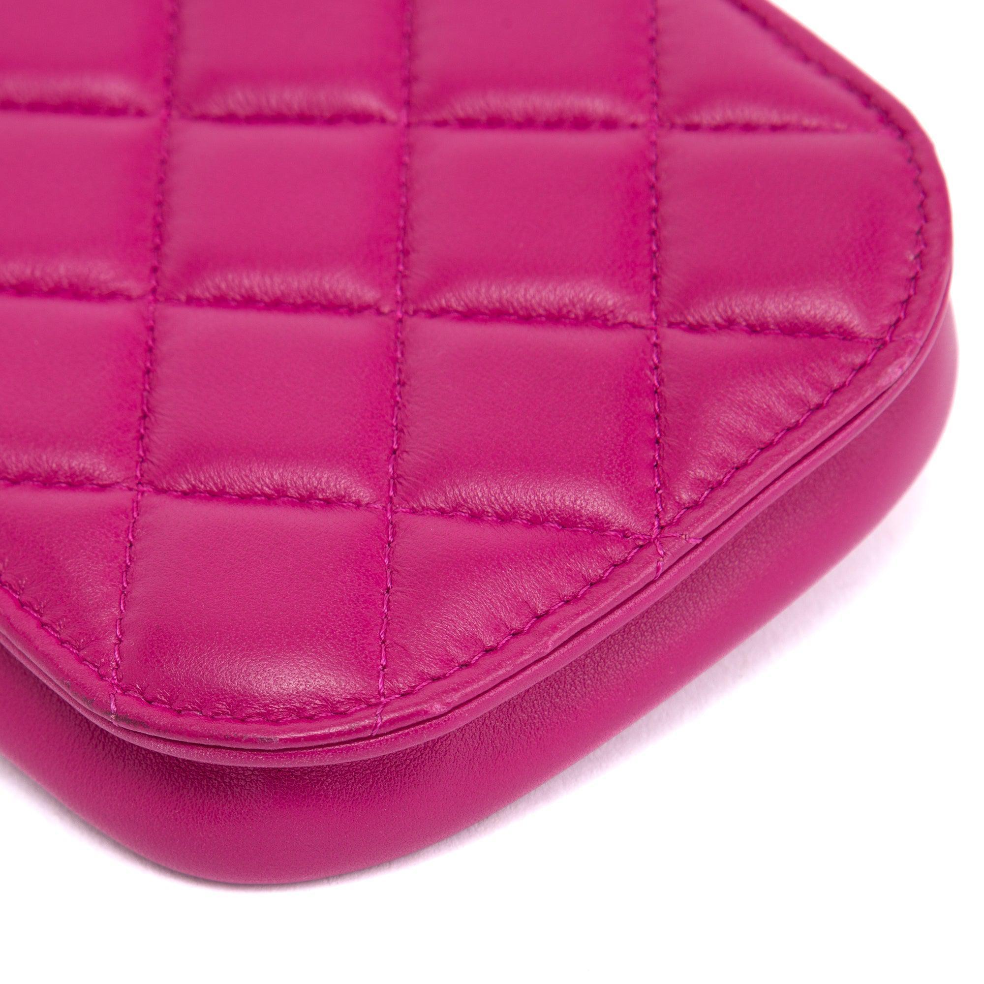 Chanel Quilted Lambskin Phone Chain Waist Bag w/ Box & Authenticity