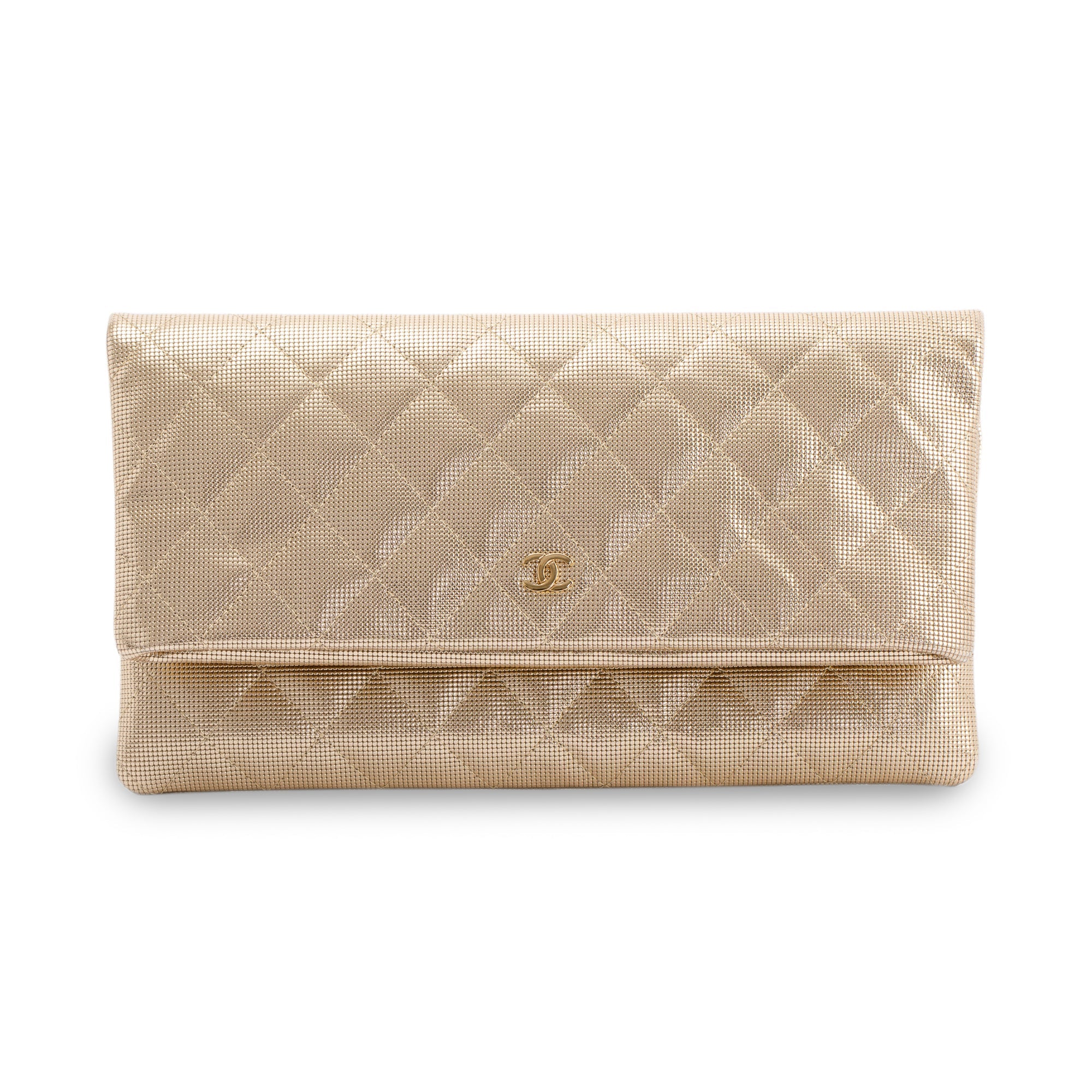 Chanel Quilted Metallic Beauty CC Clutch w/ Authenticity Card