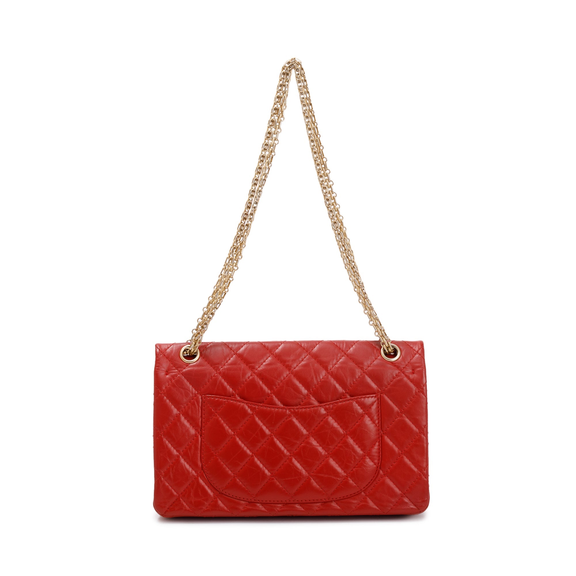 Chanel Red Calfskin Leather 2.55 Reissue 226 Double Flap Bag