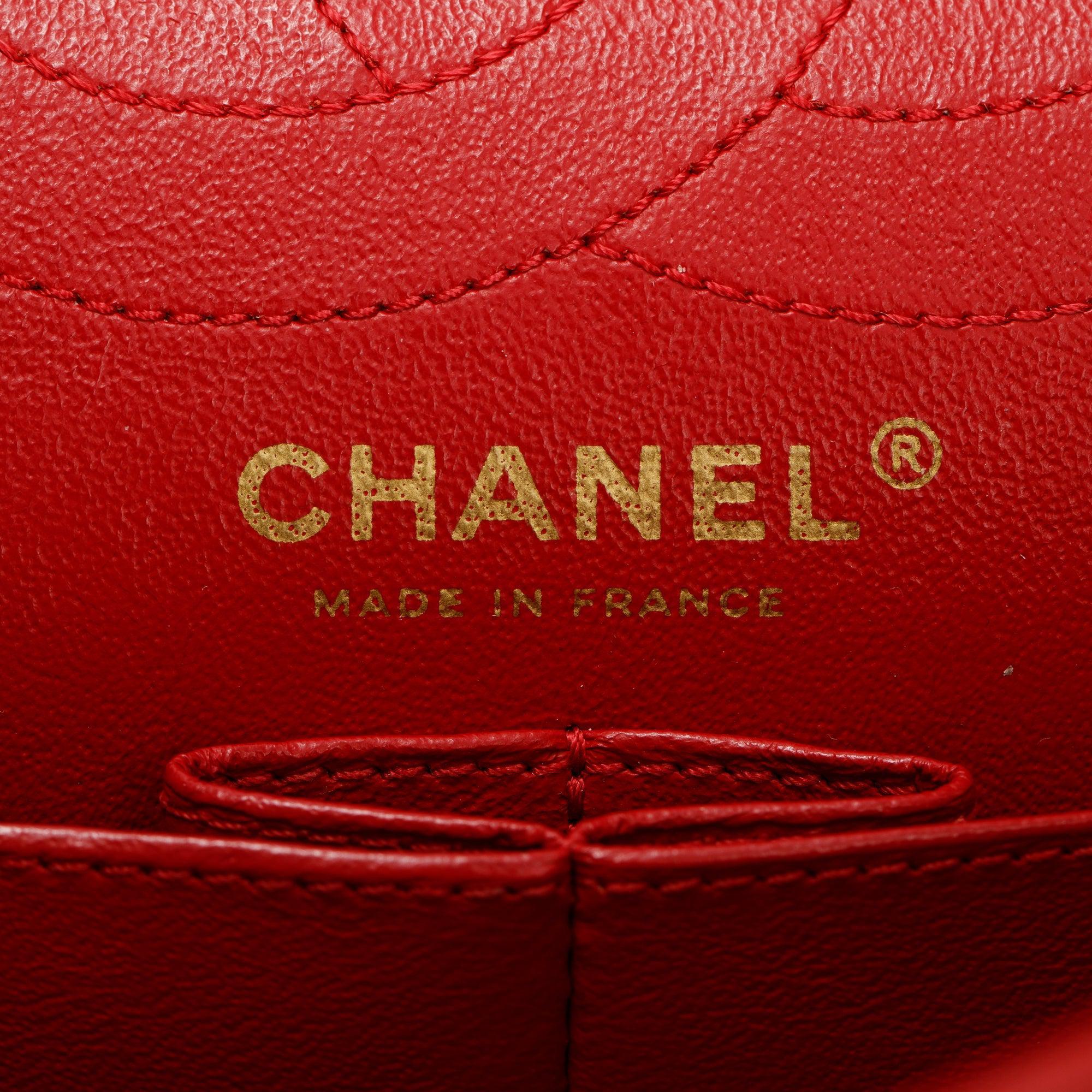 Chanel Red Calfskin Leather 2.55 Reissue 226 Double Flap Bag