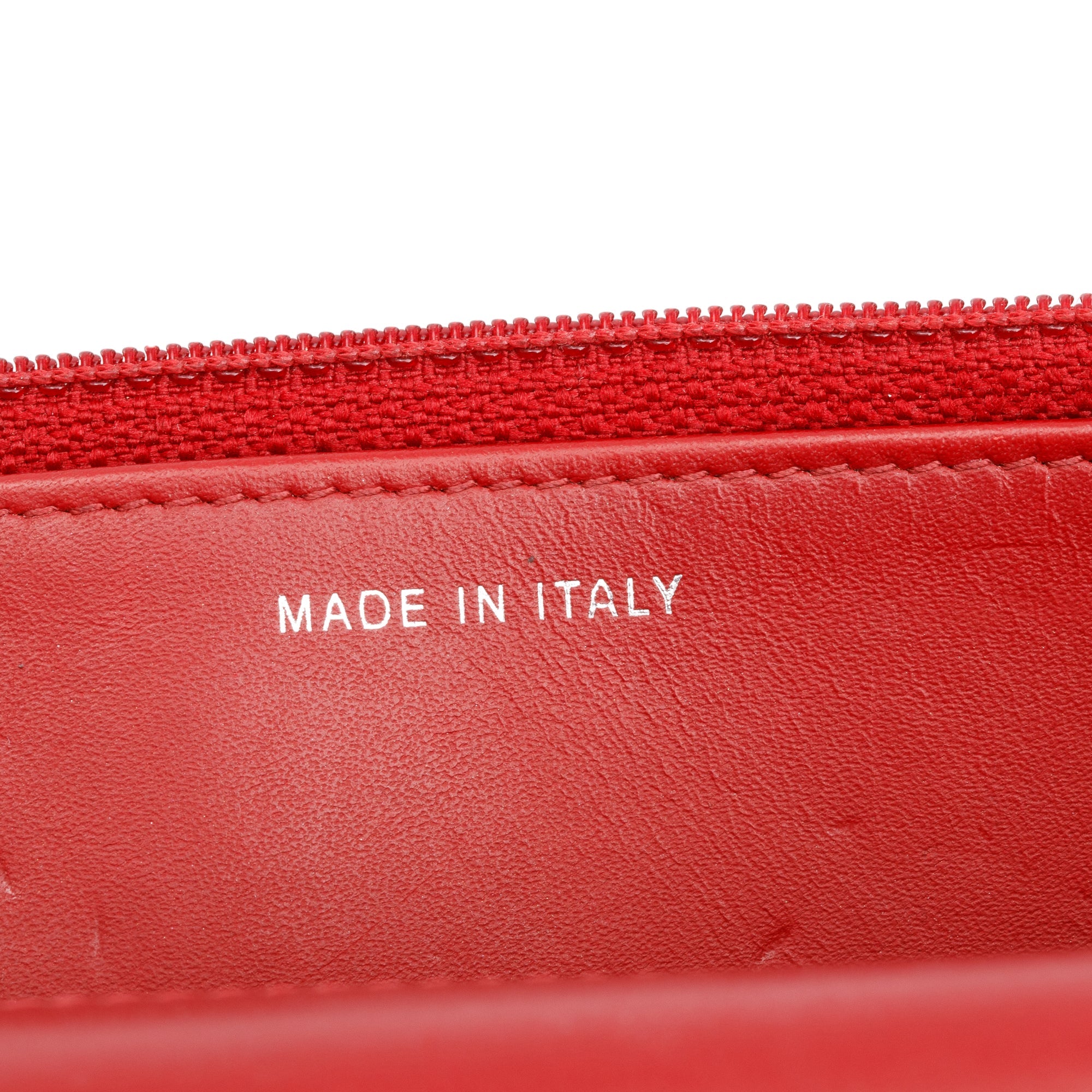 Chanel Red Caviar Leather Boy Wallet on Chain