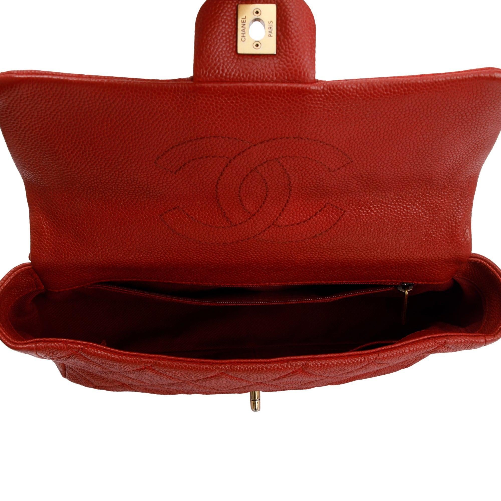 Chanel Red Caviar Leather Medium Urban Day Flap Bag