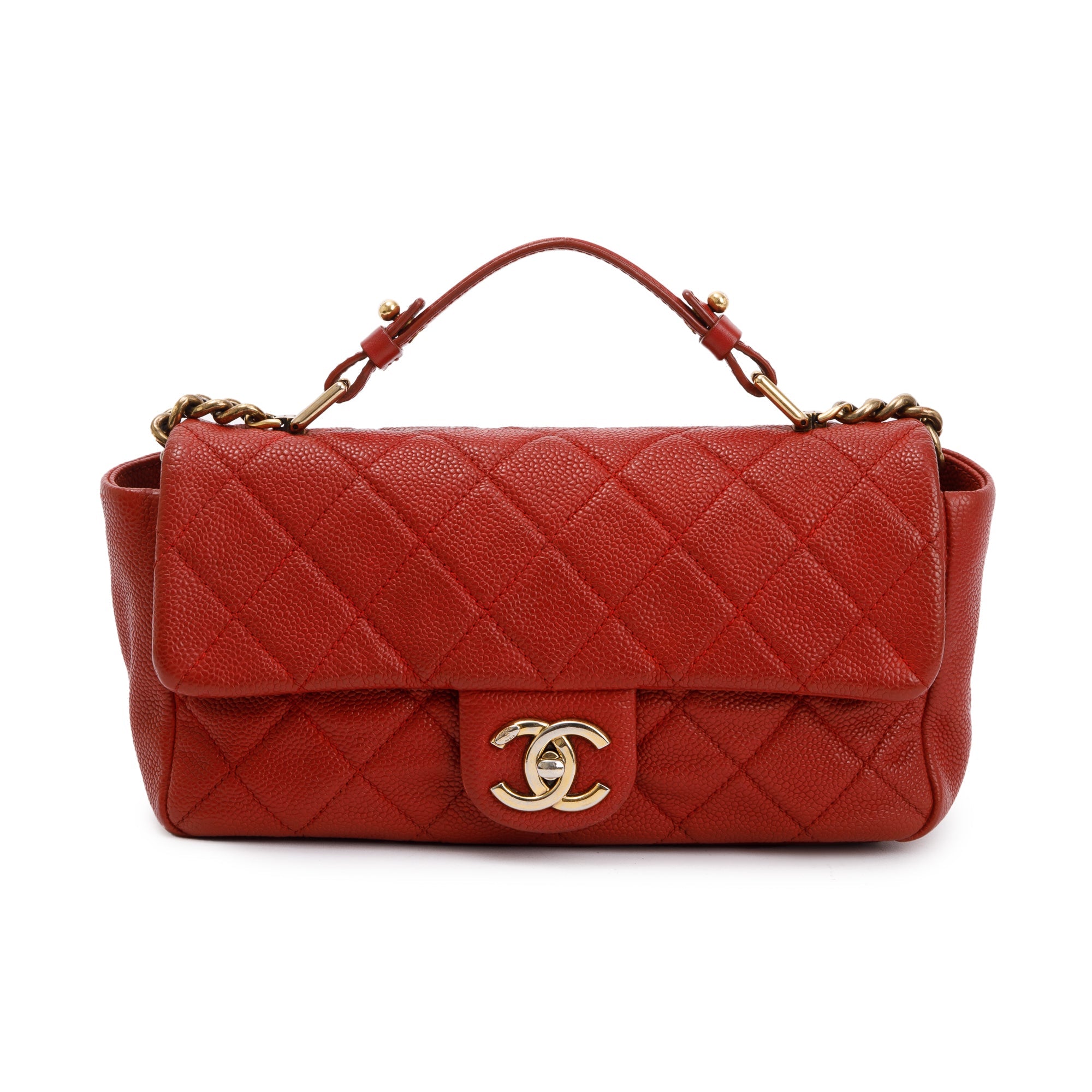 Chanel Red Caviar Leather Medium Urban Day Flap Bag